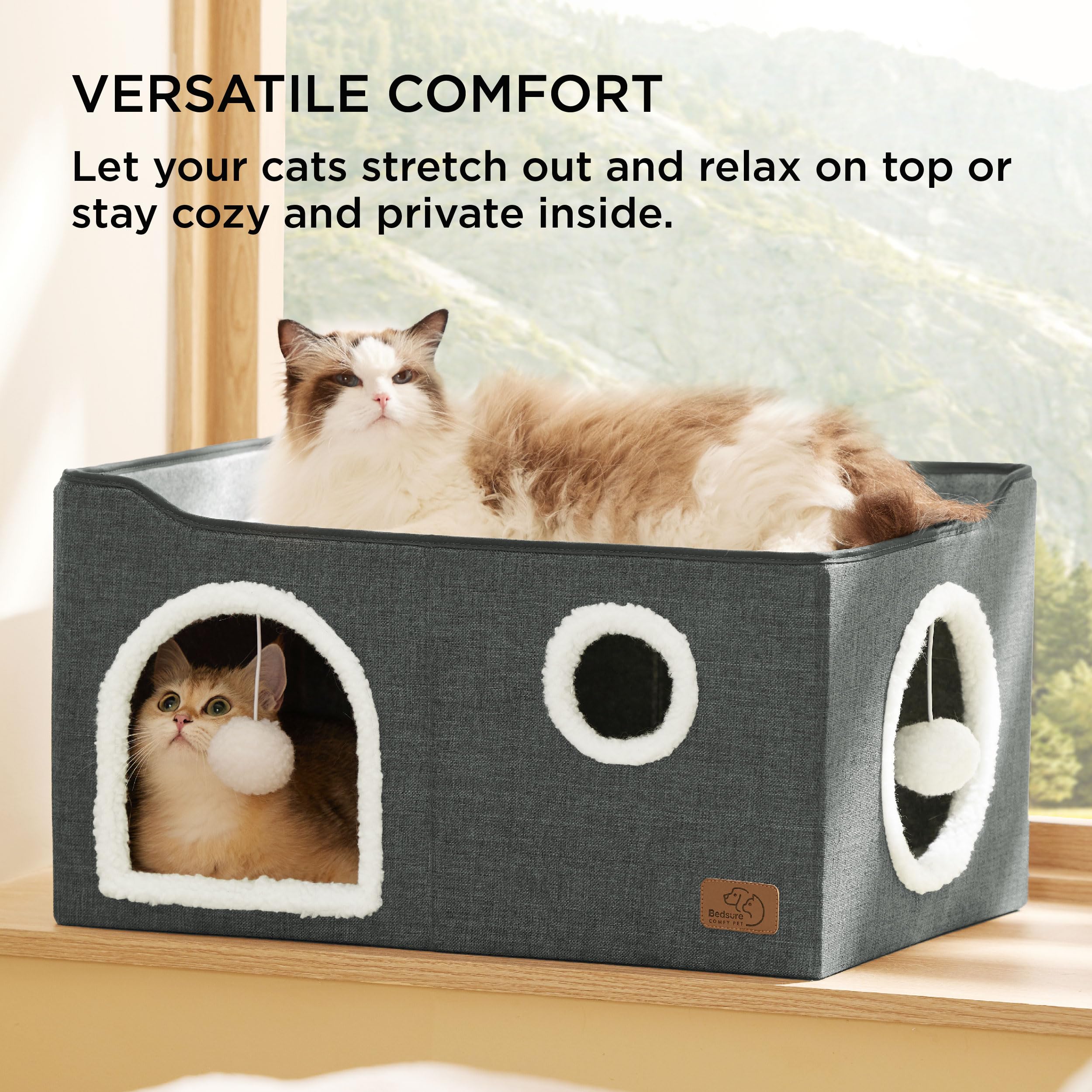Bedsure intérieur de la cachette avec coussin doux et confort visible