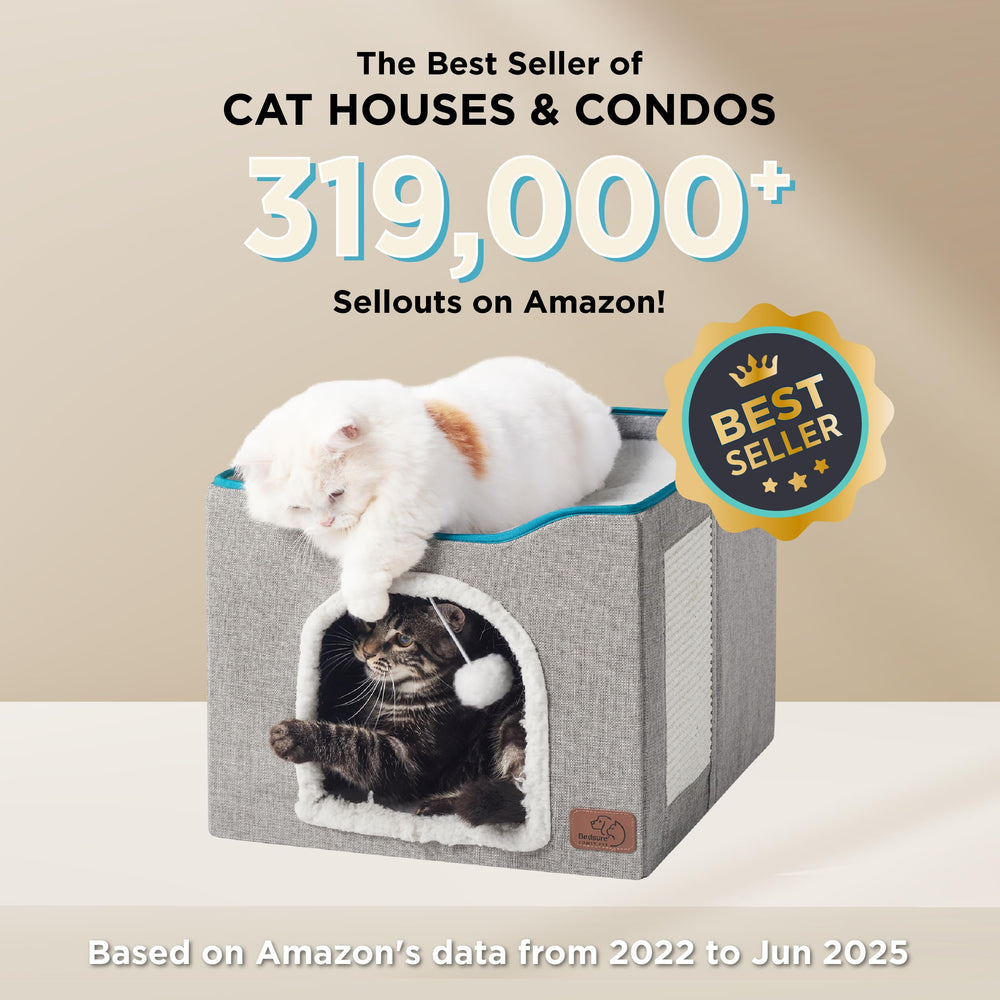 Bedsure mise en scène salon illustrant intégration décorative et coin cosy pour chat