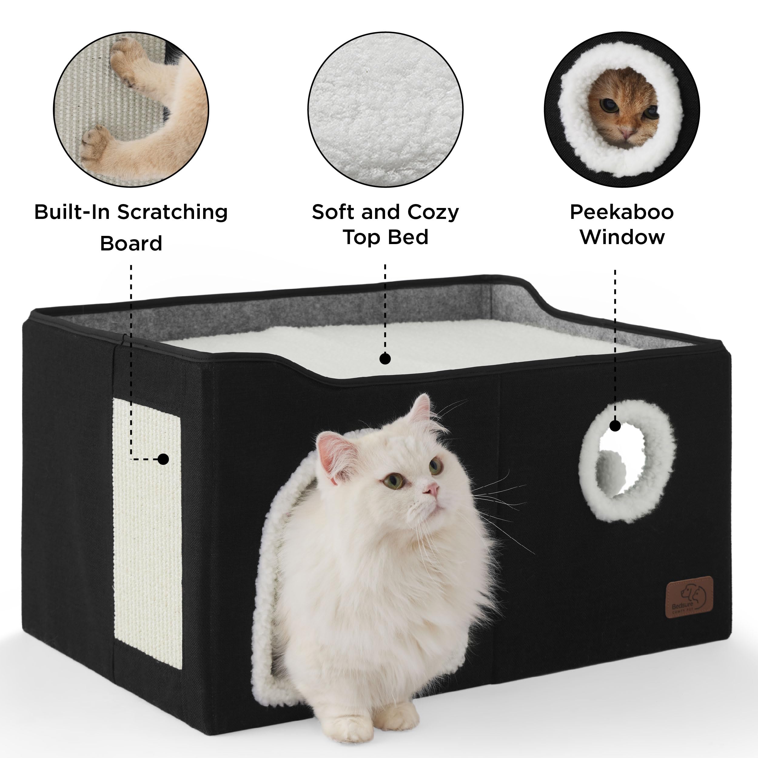 Bedsure deux boules peluche attrayantes pour stimuler le jeu