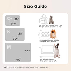 Bedsure plaid XS à côté d’un objet pour échelle, taille claire