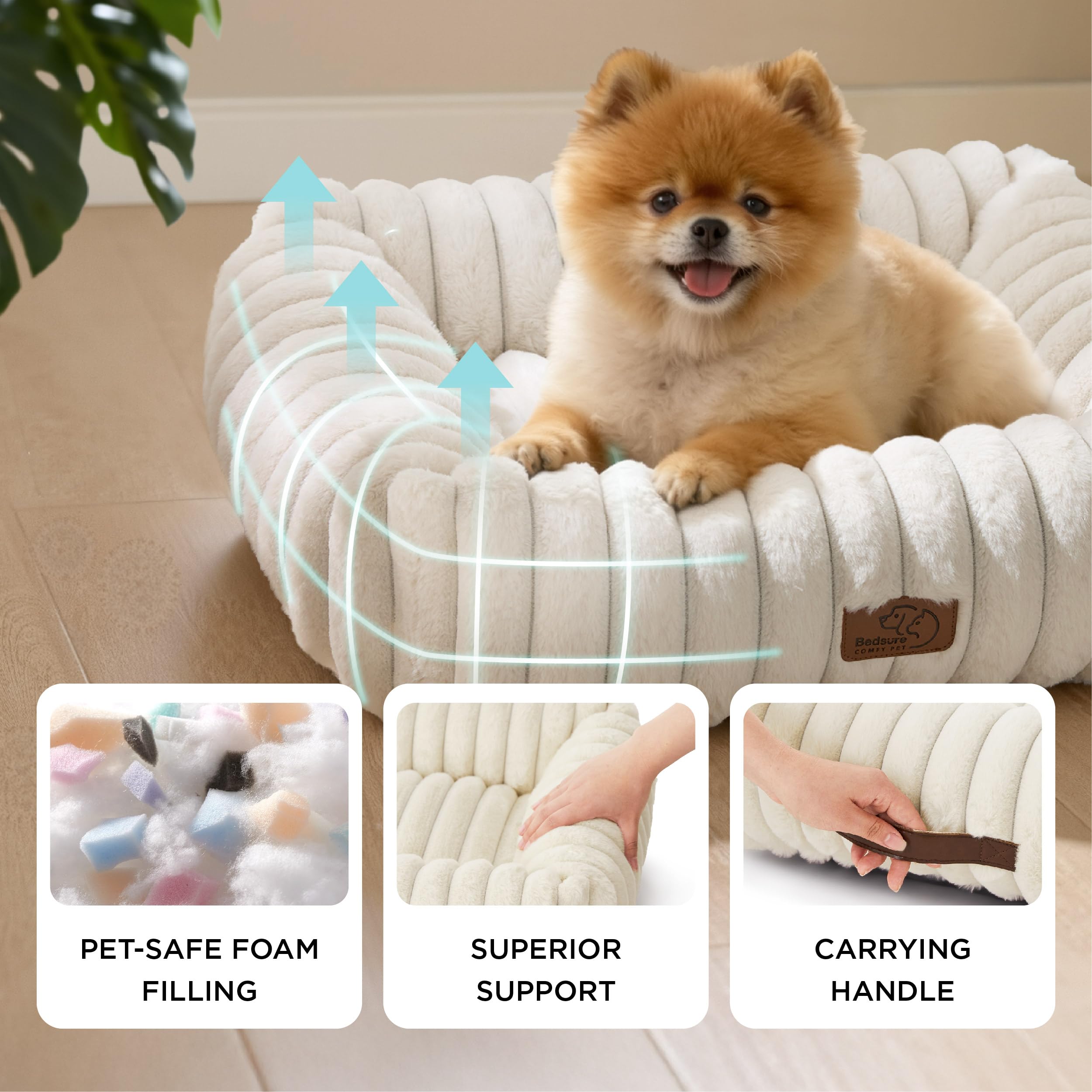 Bedsure détail du remplissage mousse mixte pour soutien moelleux et résilience