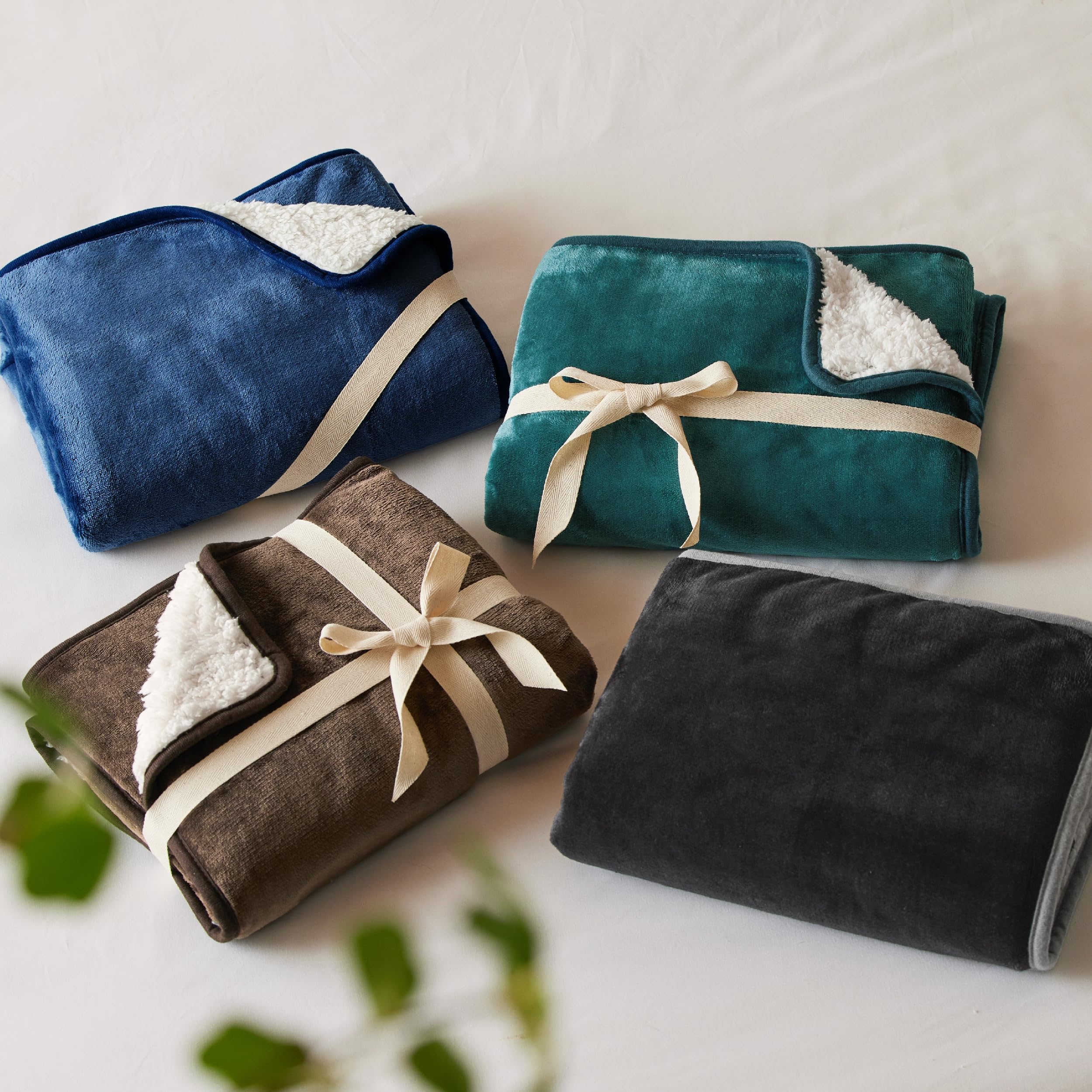 Bedsure couverture roulée dans sac pour voyage et transport facile