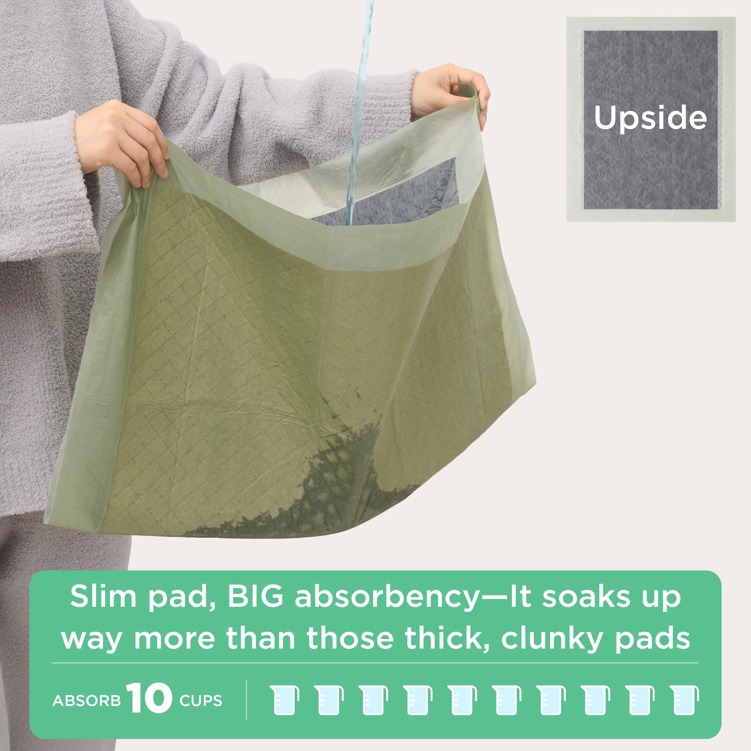 Bedsure détail de la surface absorbante montrant absorption rapide et pattes sèches
