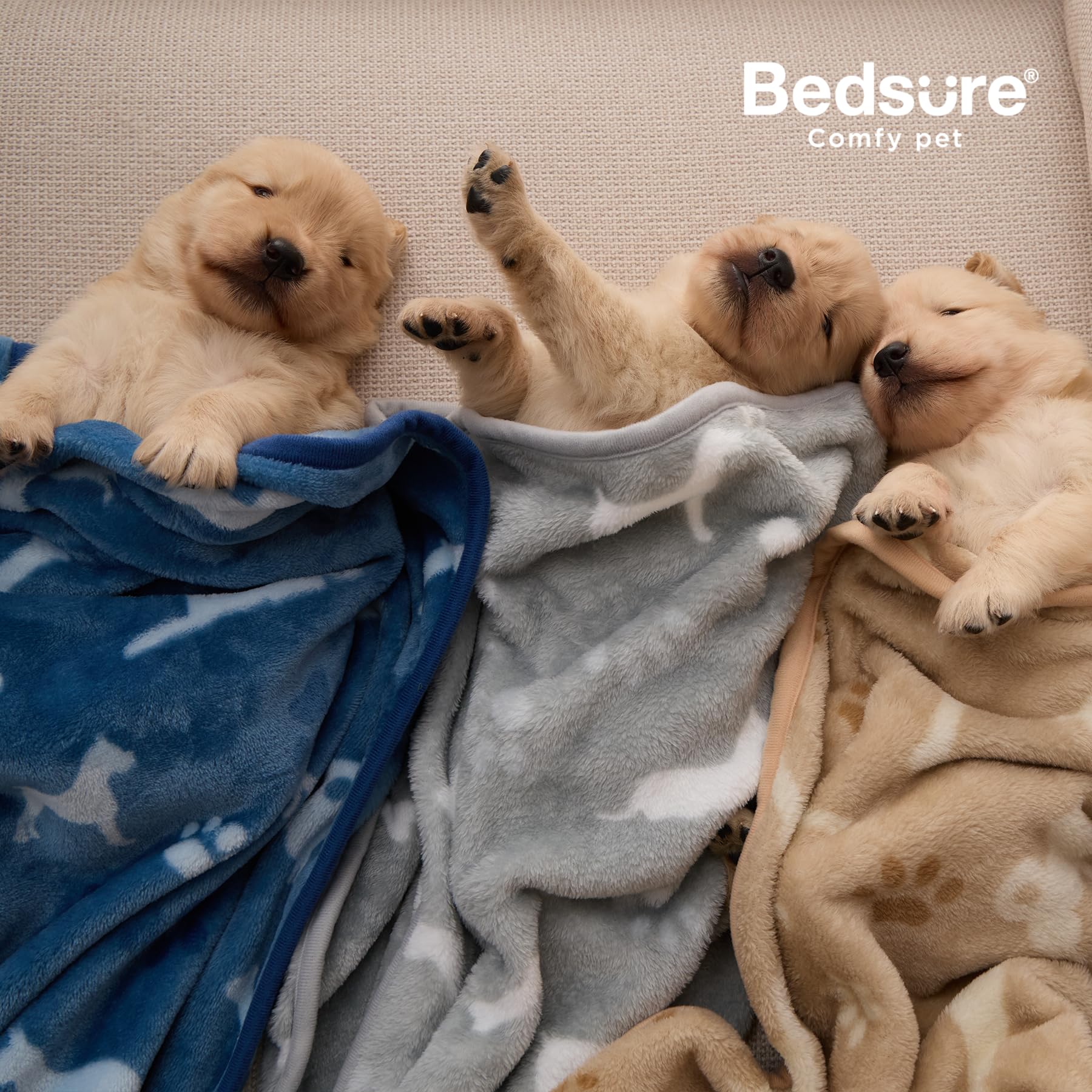 Bedsure gros plan sur la texture en flanelle 280 GSM pour douceur durable