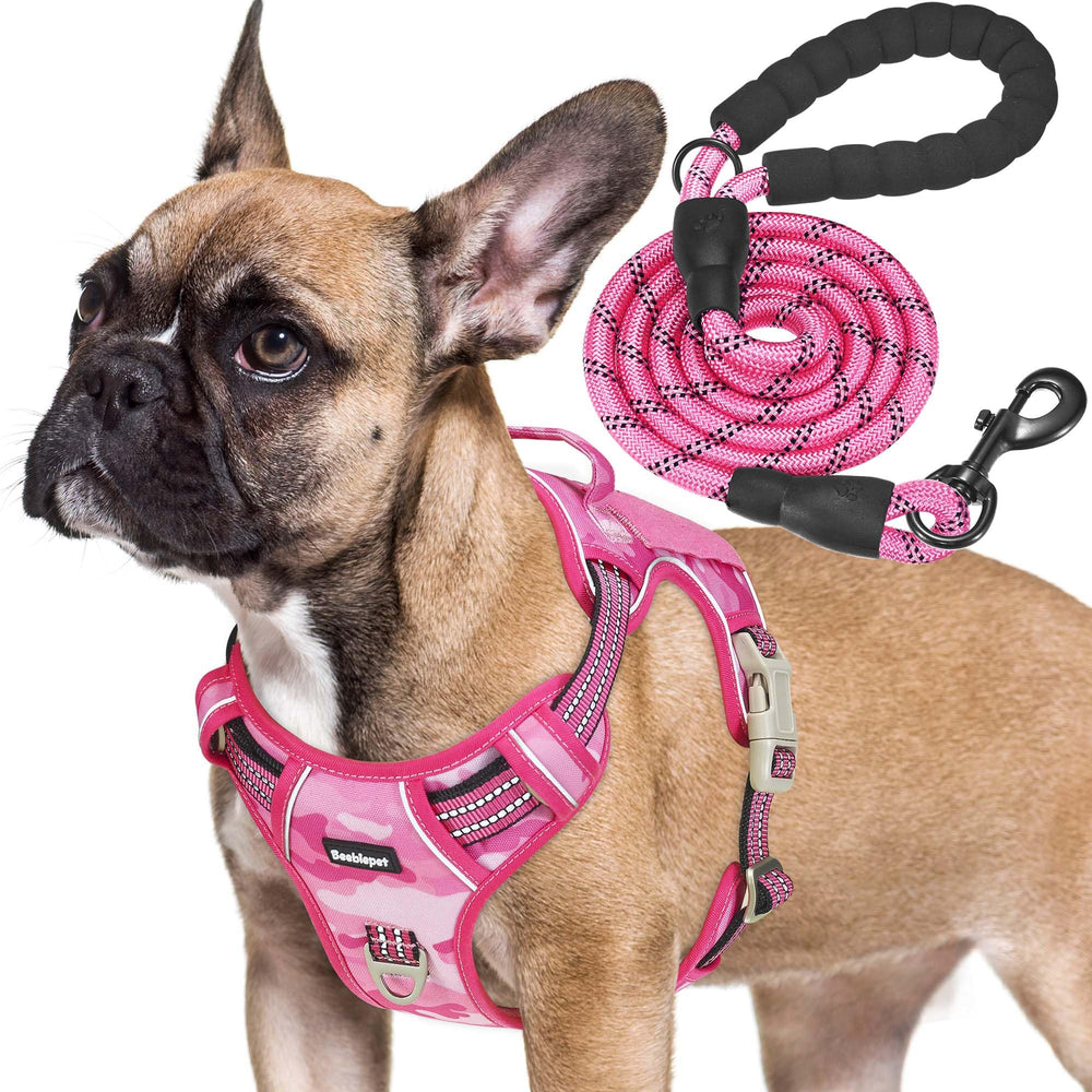 Beebiepet harnais face avant rose camo montrant maintien et style