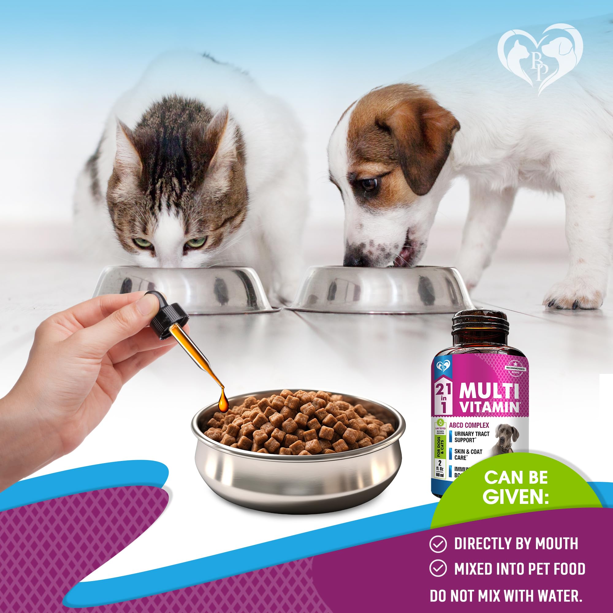 Beloved Pets flacon tenu en main pour évaluer la taille pratique