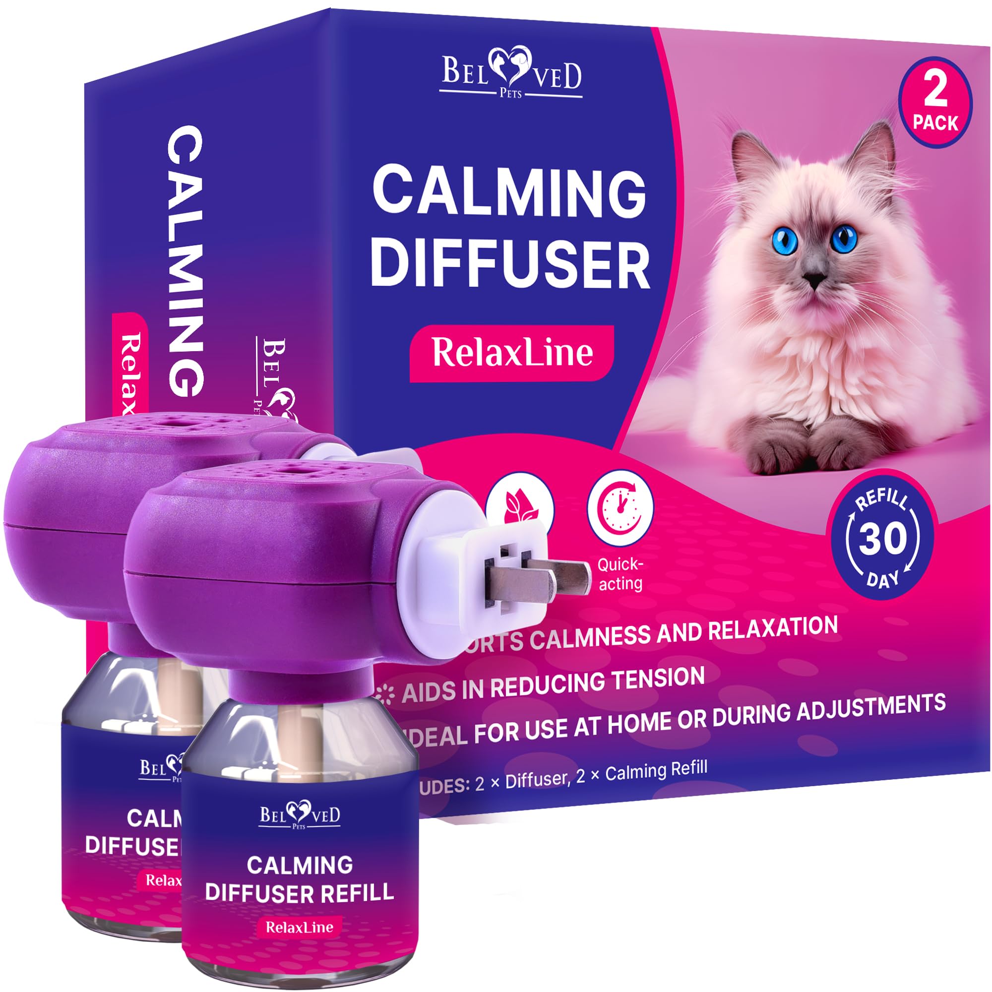 Beloved Pets diffuseur face avant montrant design compact et installation facile
