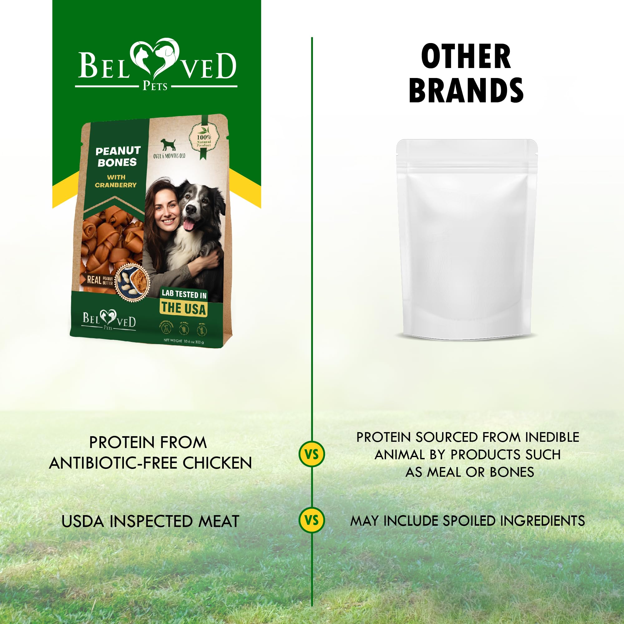 Beloved Pets canneberge et beurre de cacahuète ingrédients naturels et saveur