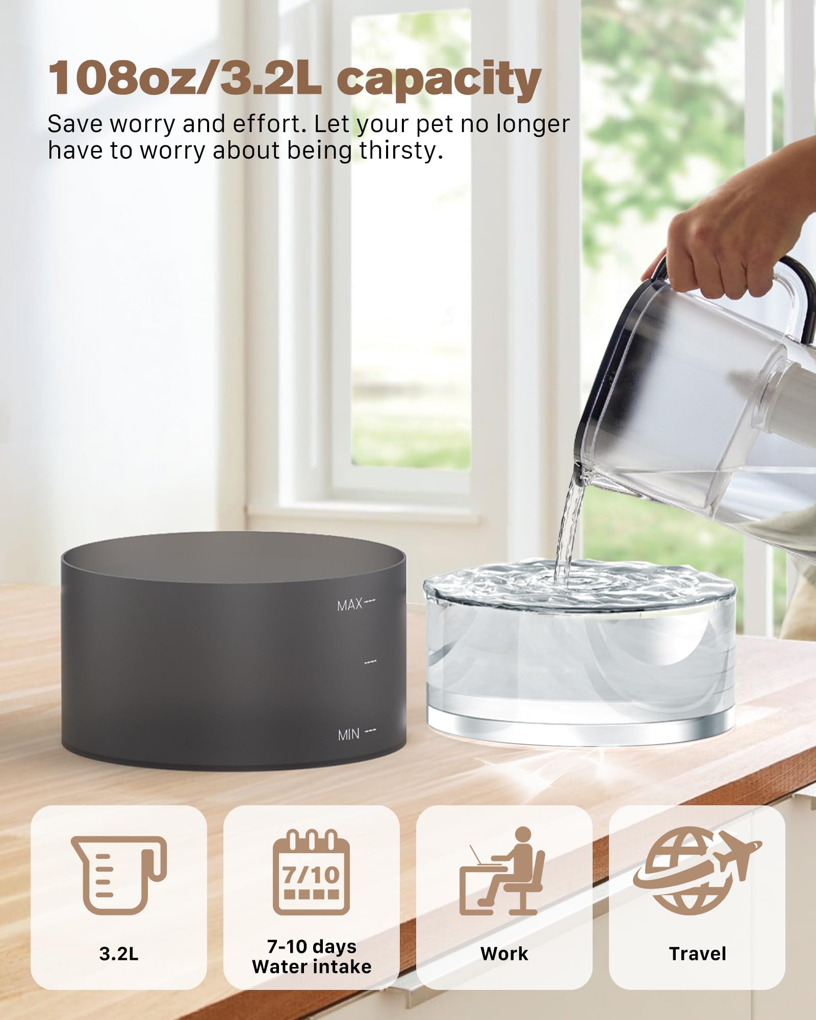 BEMOONY intérieur lisse et courbé facilitant le nettoyage sans recoins