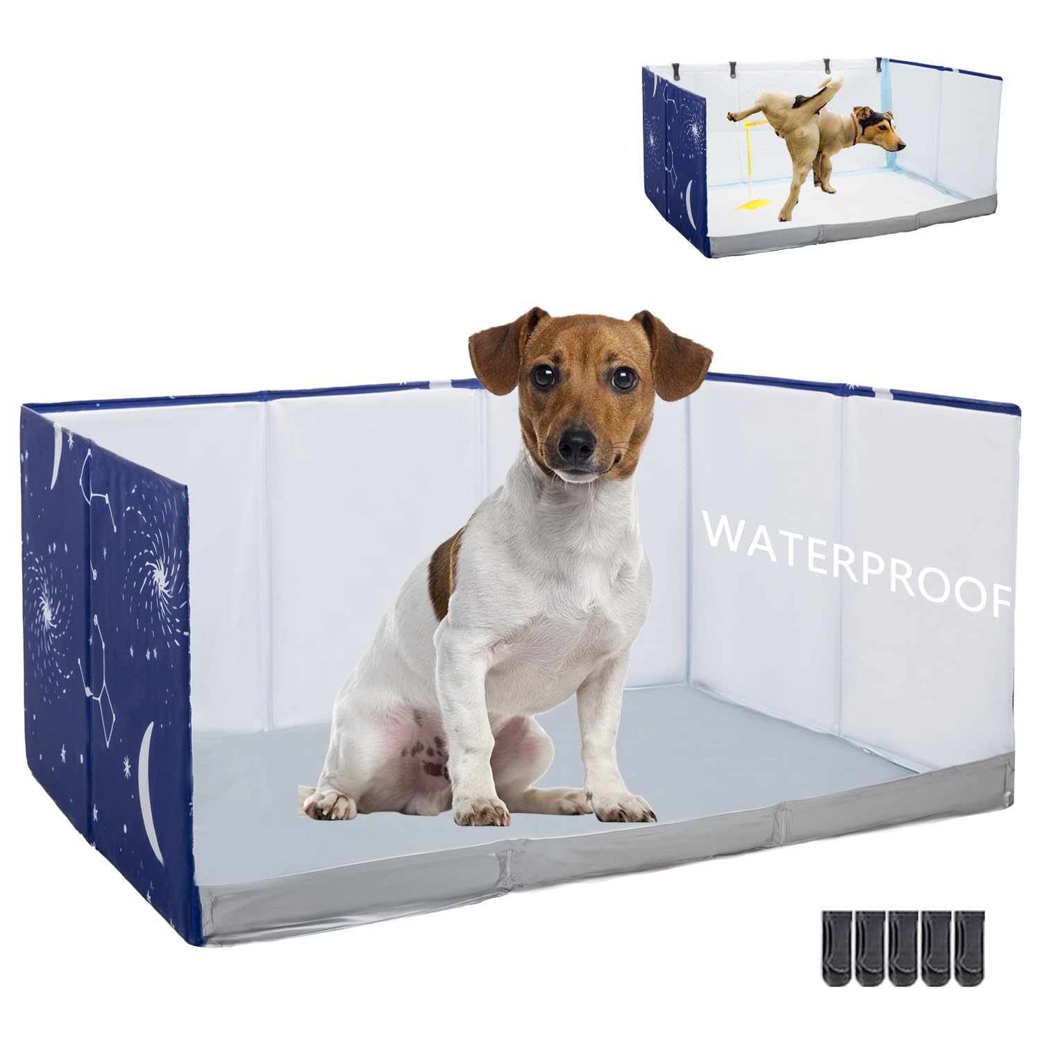 bencacawinstyle bac face bleu montrant protection anti-éclaboussures