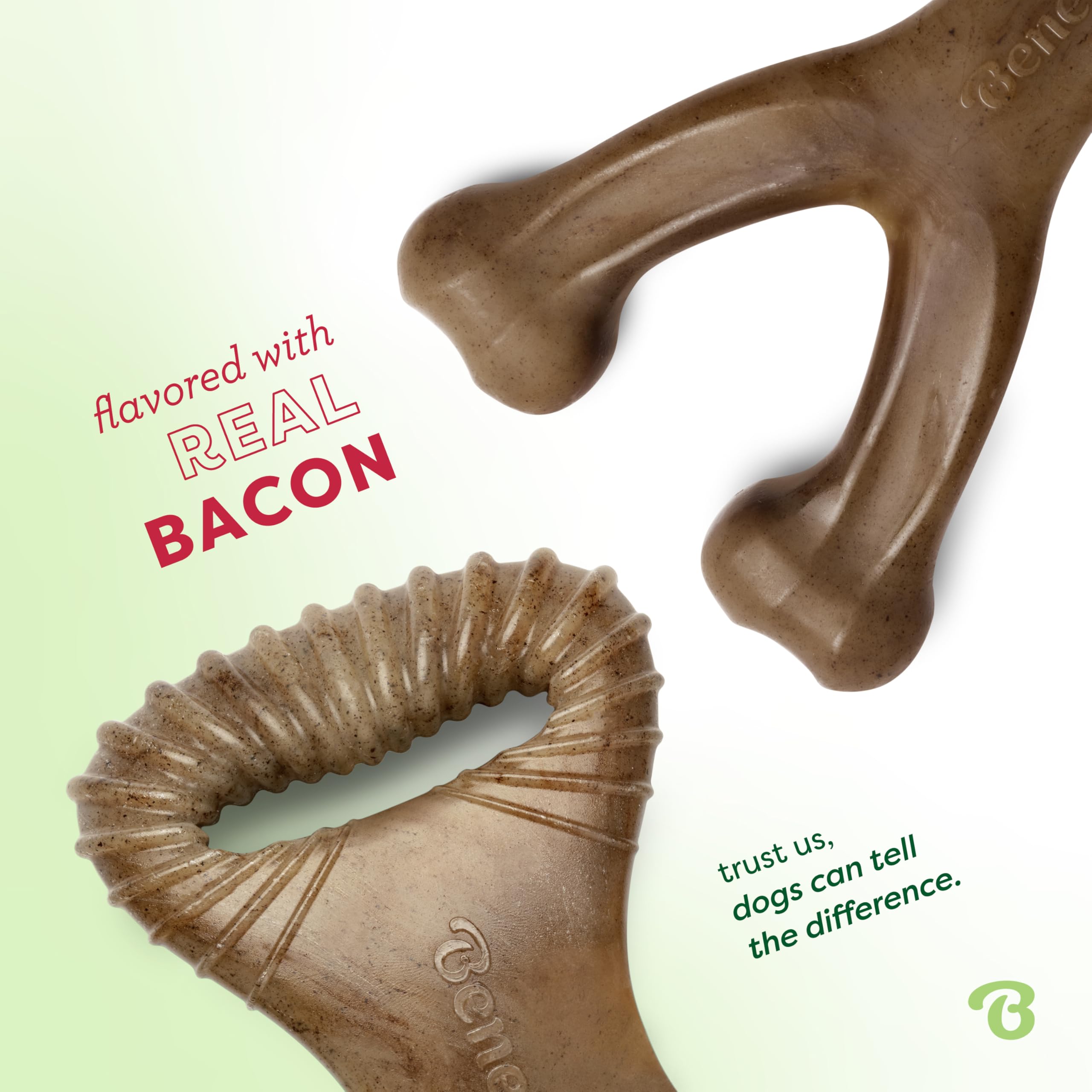 Benebone gros plan des rainures qui aident à nettoyer les dents