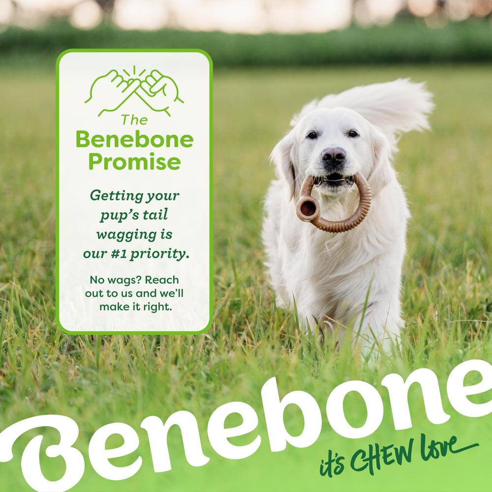 Benebone emballage et label made in USA garantissant qualité