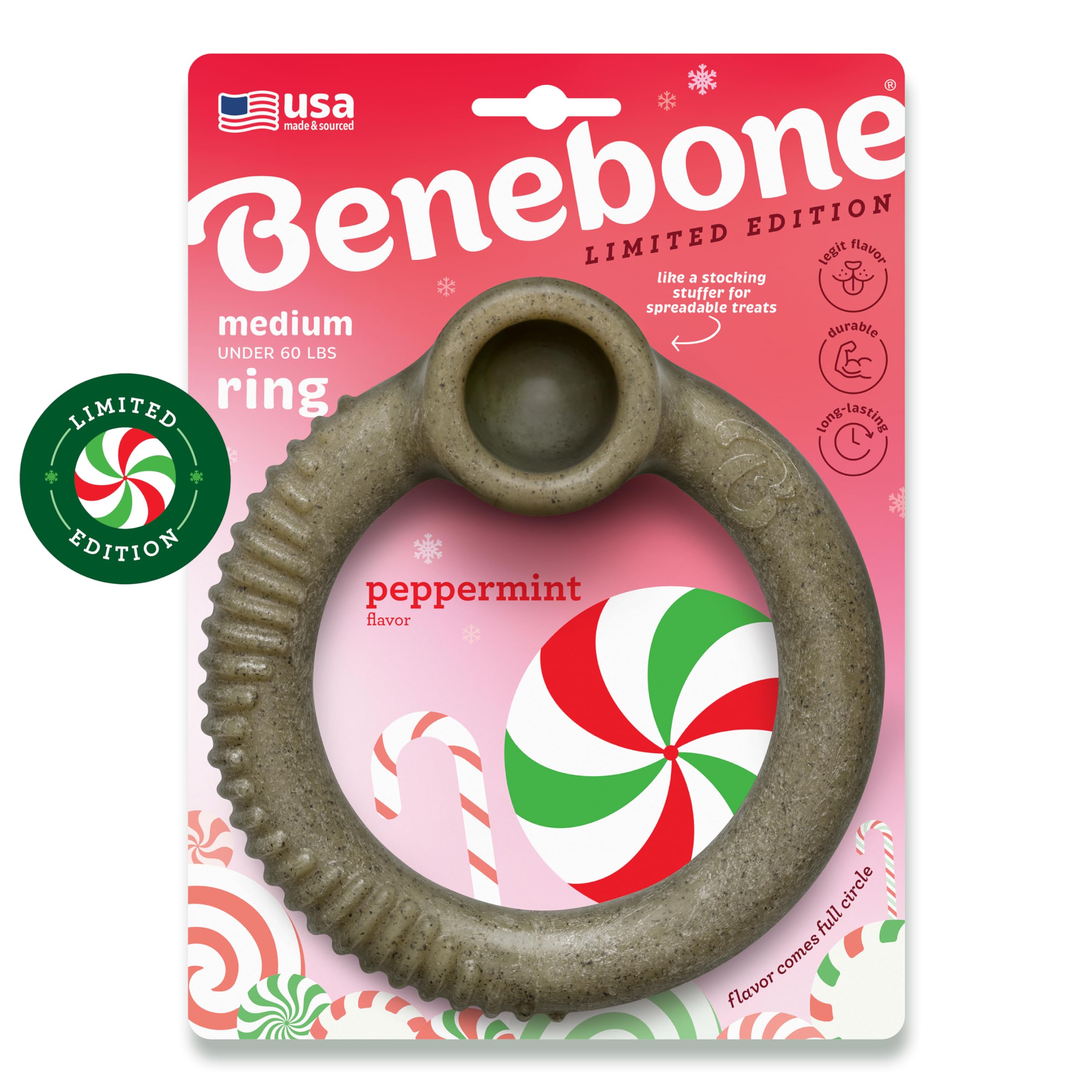 Benebone Ring face avant montrant la forme ergonomique et résistance
