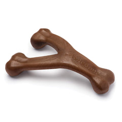 Benebone Wishbone gros plan emballage montrant robustesse et arôme cacahuète