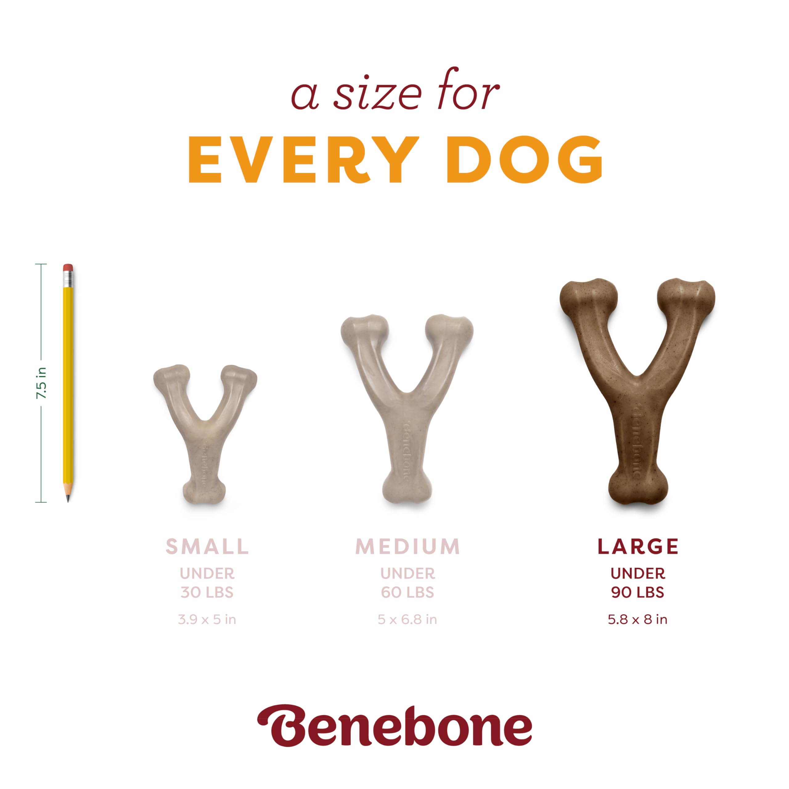 Vue de profil du wishbone Benebone illustrant la prise facile pour la patte