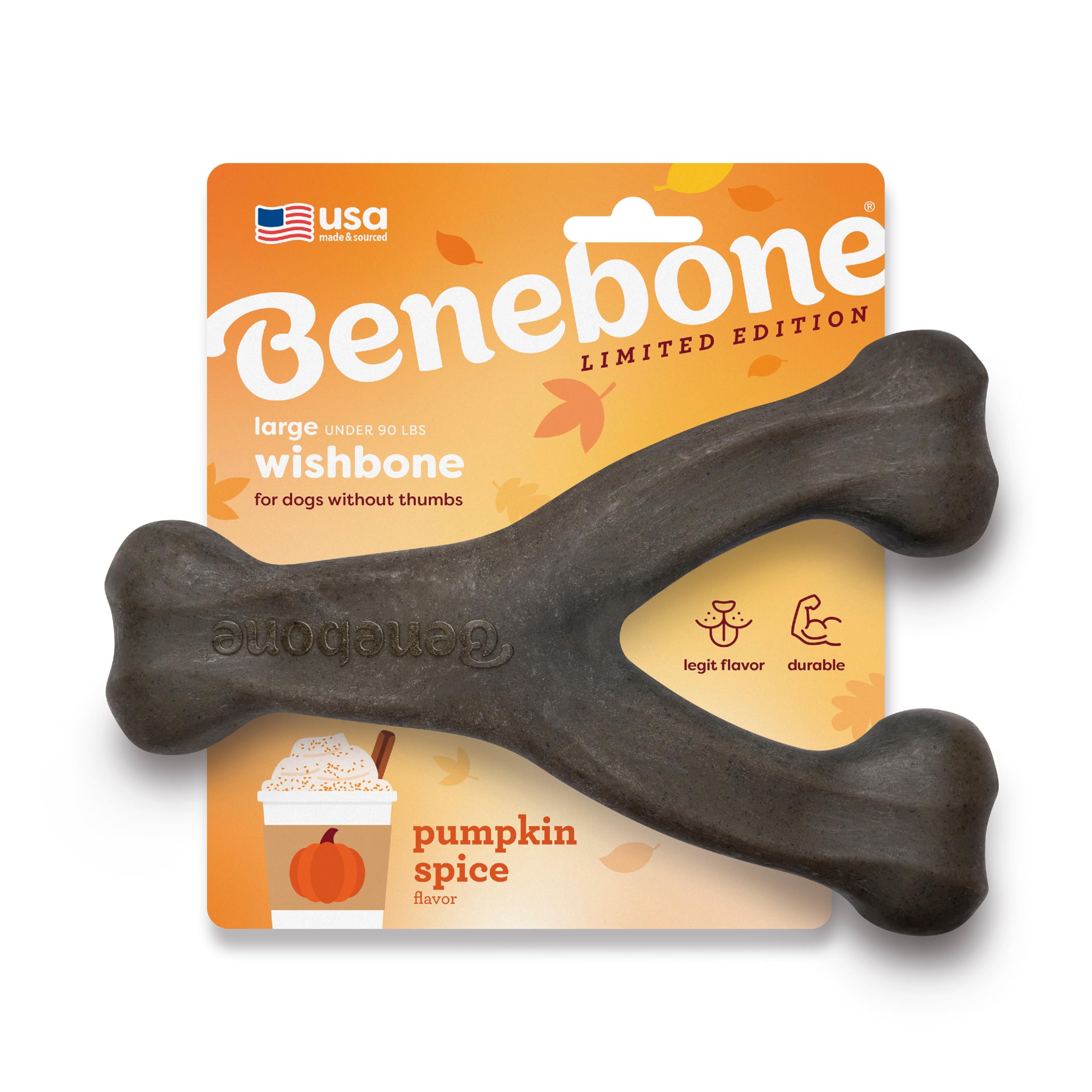 Benebone wishbone face avant montrant la forme ergonomique et solide