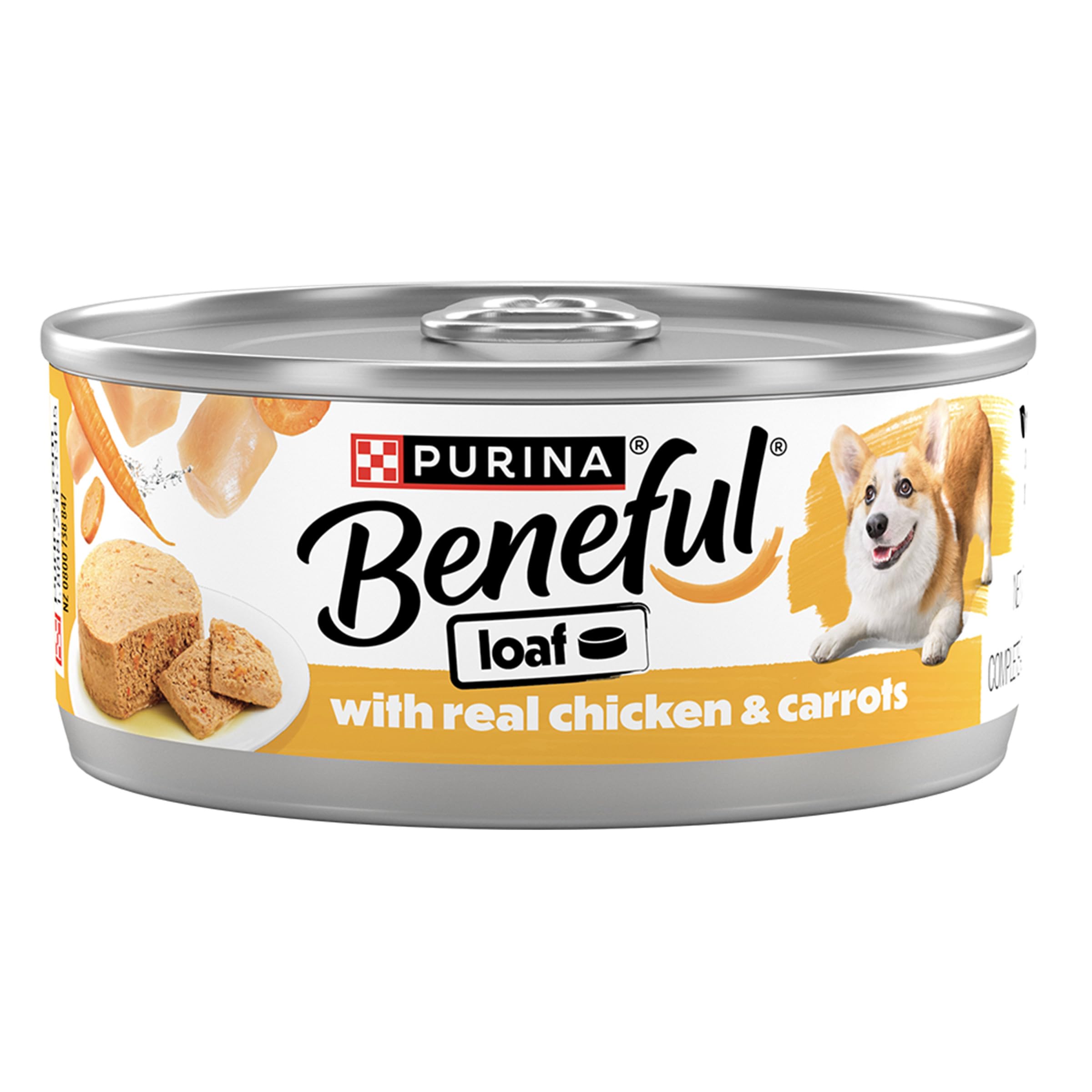 Beneful boîte face montrant poulet et carottes, appétence améliorée