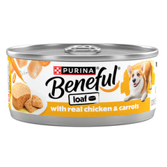 Beneful boîte face montrant poulet et carottes, appétence améliorée