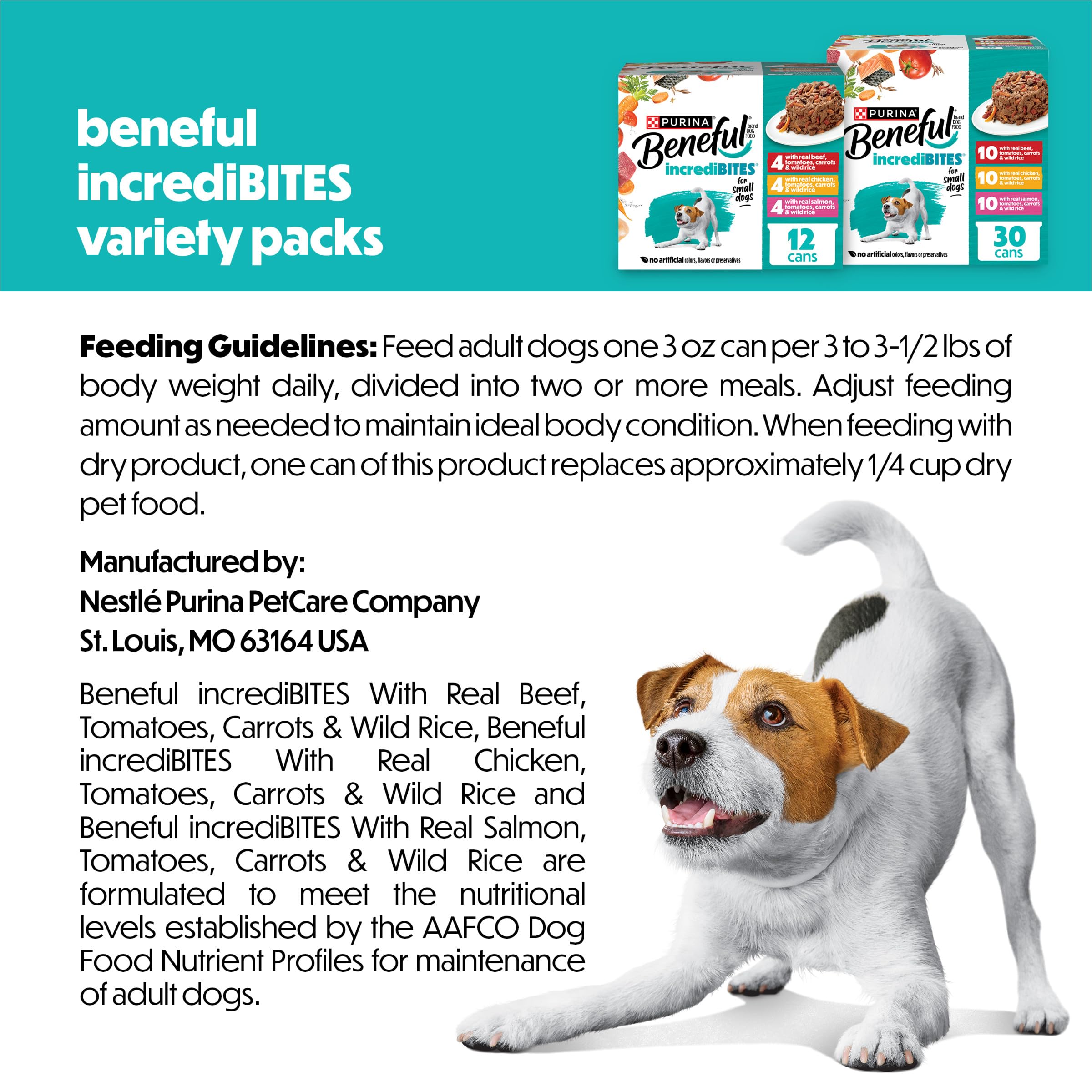 Beneful IncrediBites petit chien mangeant montrant facilité d’alimentation quotidienne
