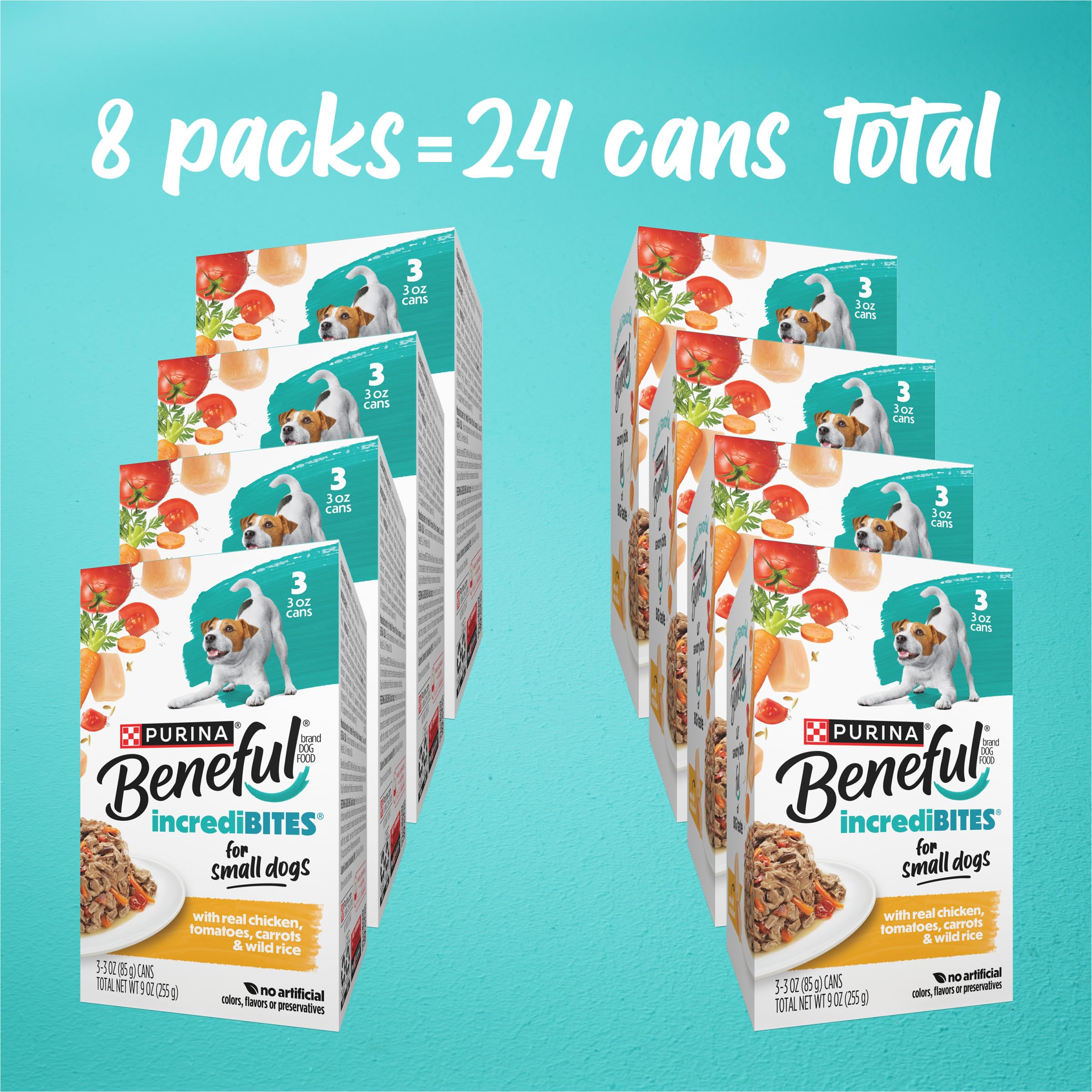 Beneful conserve ouverte révélant la texture en sauce, appétissant pour chien