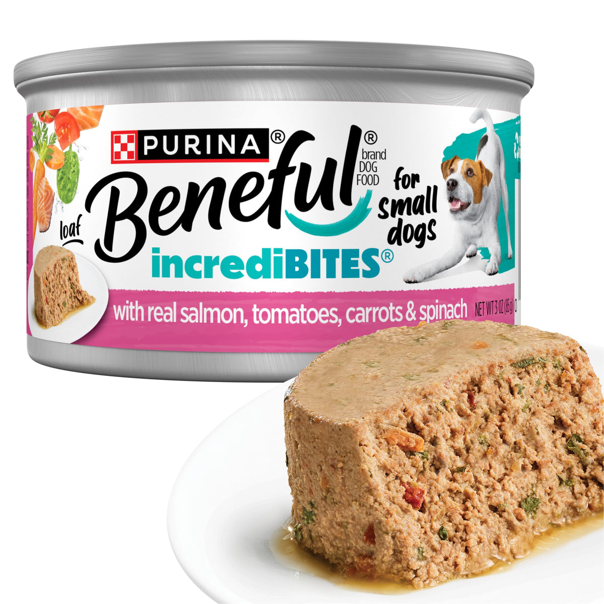Beneful Purina boîte face, emballage clair et portion pratique