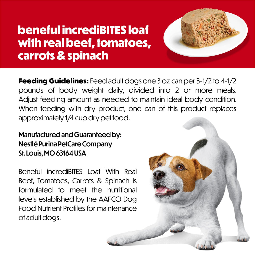 Beneful Purina gros plan bœuf réel garantissant source de protéines