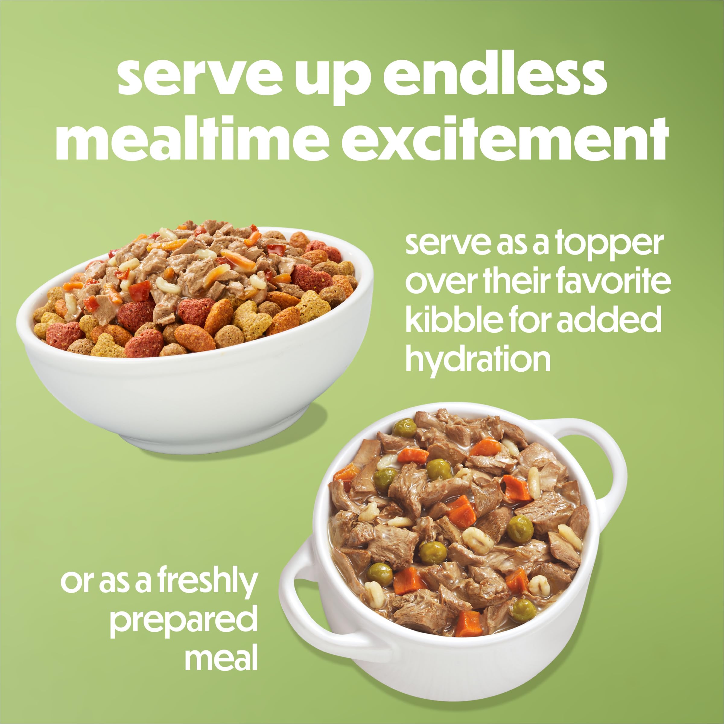 Beneful Purina comparaison taille barquette pour évaluer portions