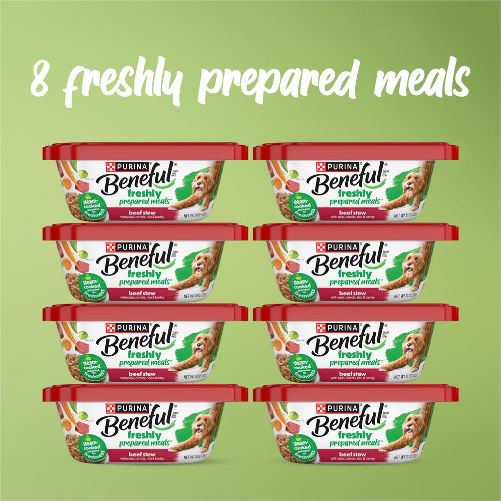 Beneful Purina gros plan sur morceaux de boeuf pour haute protéine