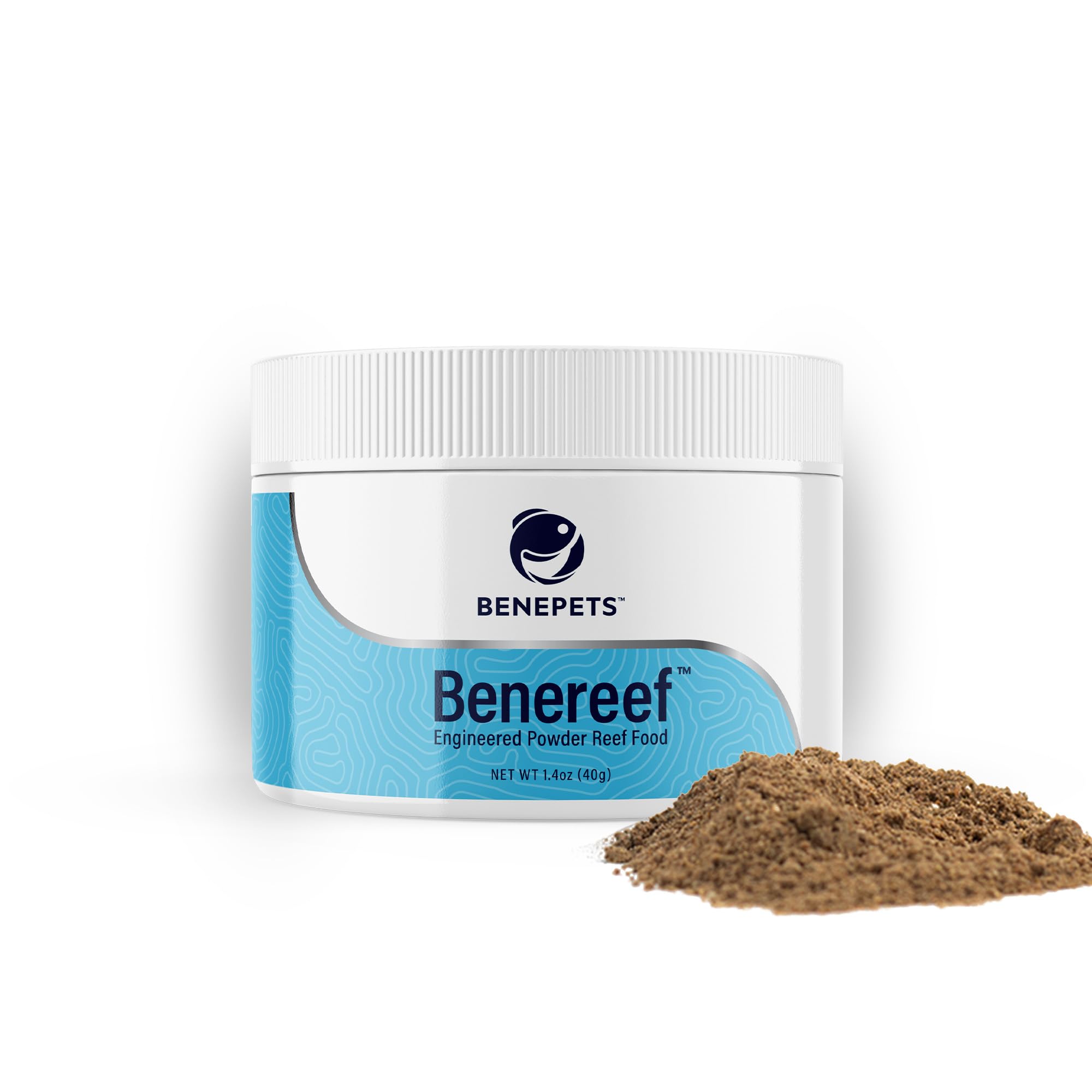Benepets BeneReef emballage avant montrant dosage et bénéfice pour récifs