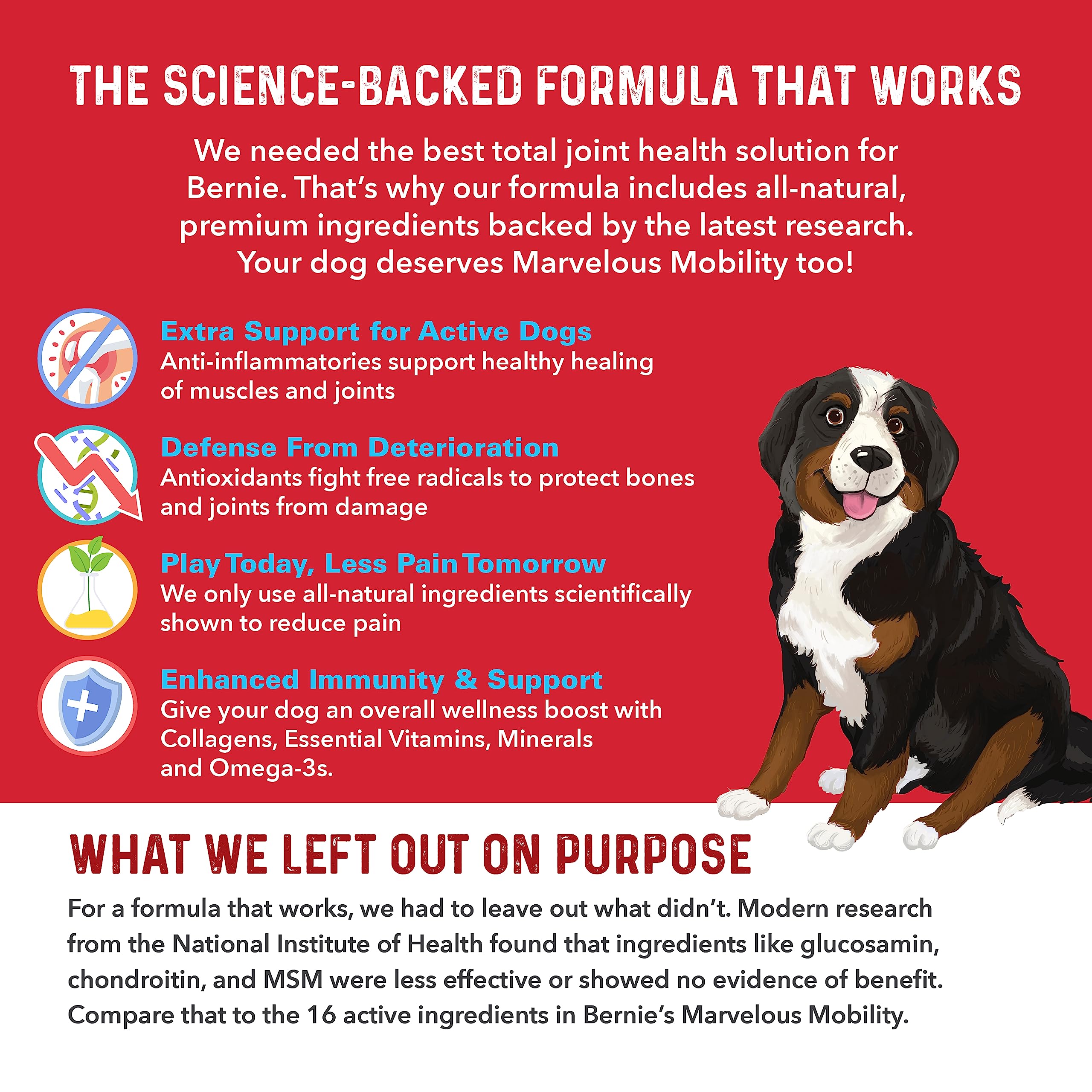 Bernie's comparaison de taille des gommes à la main pour doser correctement