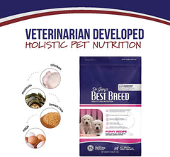 Best Breed chiot mangeant portion montrant énergie et appétence