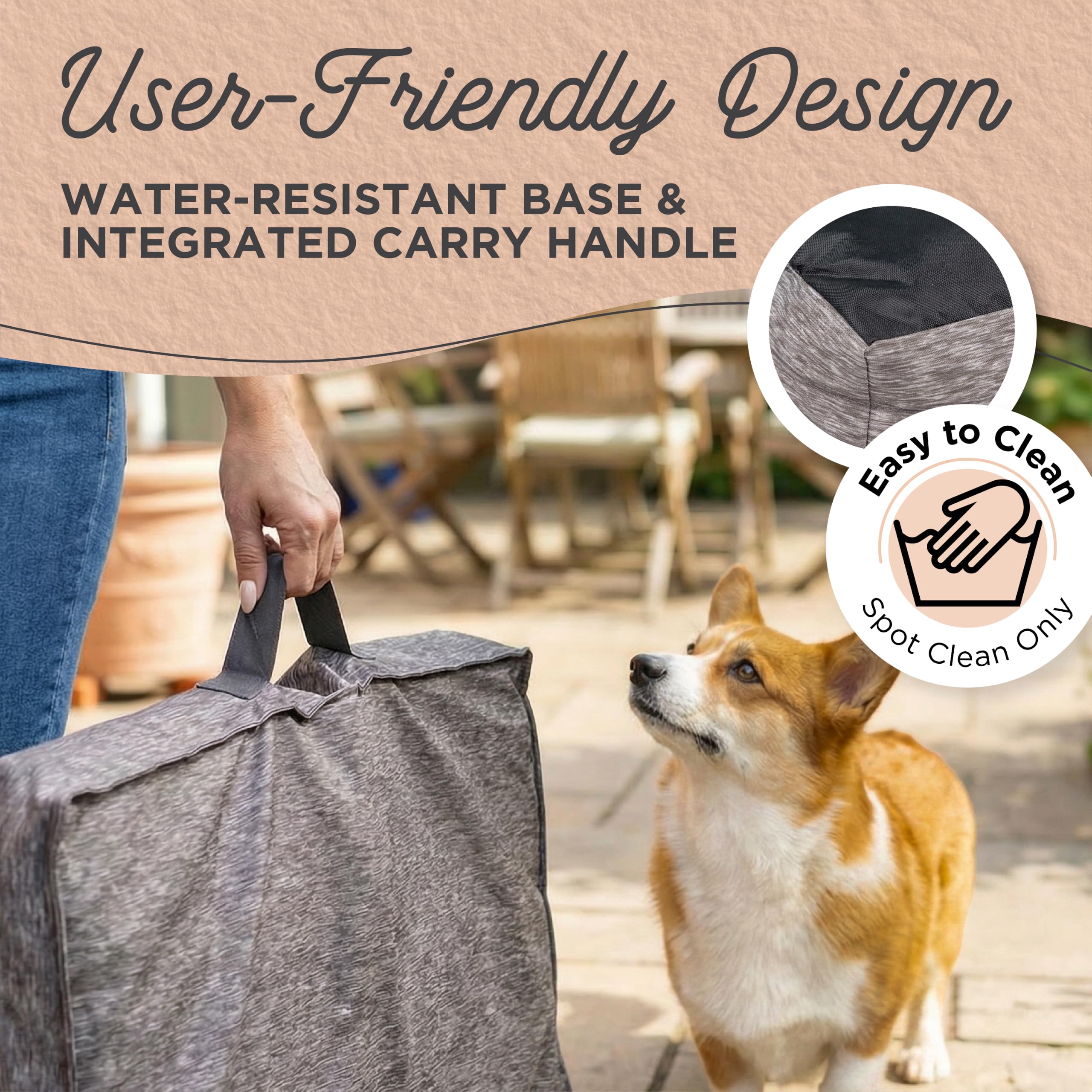 Best Friends by Sheri poignée visible facilitant transport pratique