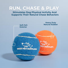 Best Pet Supplies balle en action avec chien courant, favorise exercice et jeu interactif