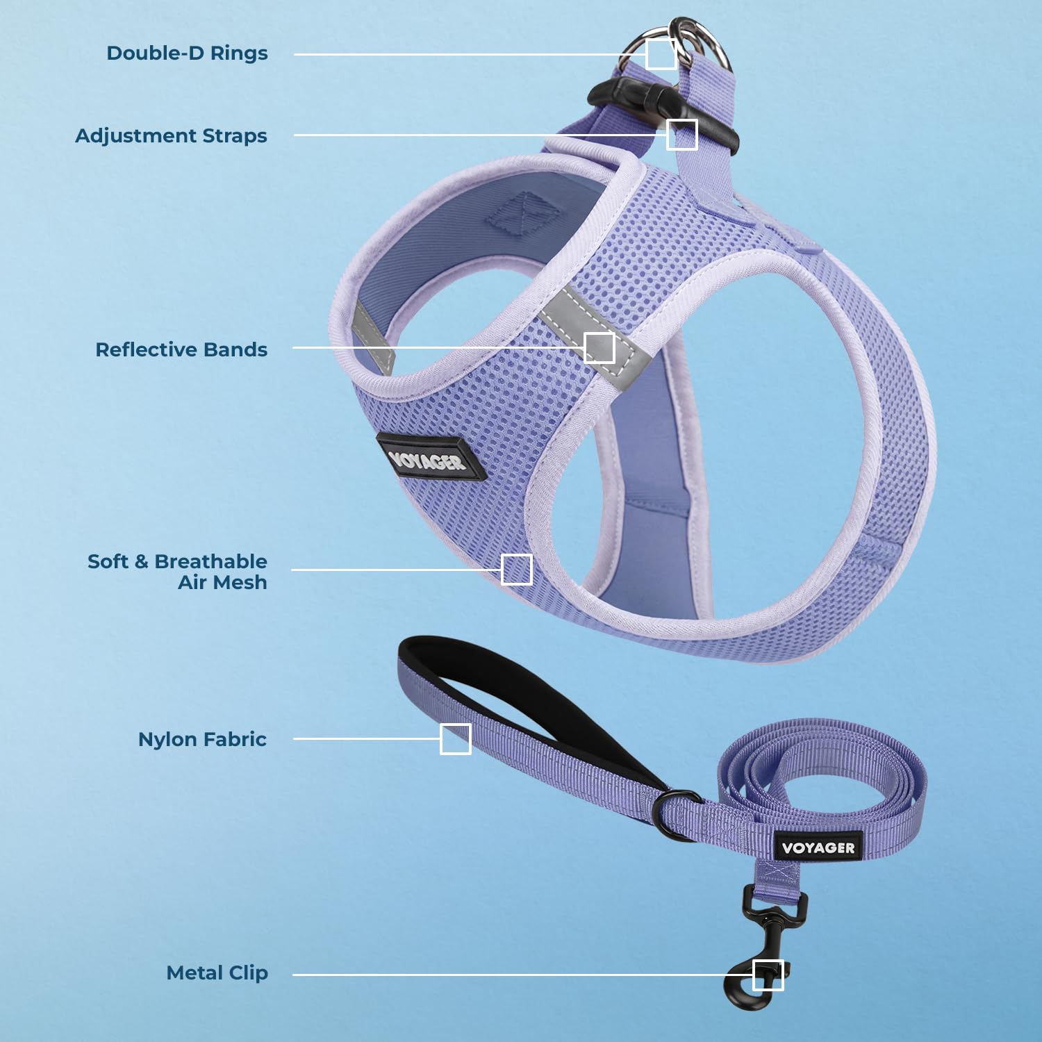 Best Pet Supplies boucle et double D-ring métallique pour sécurité renforcée