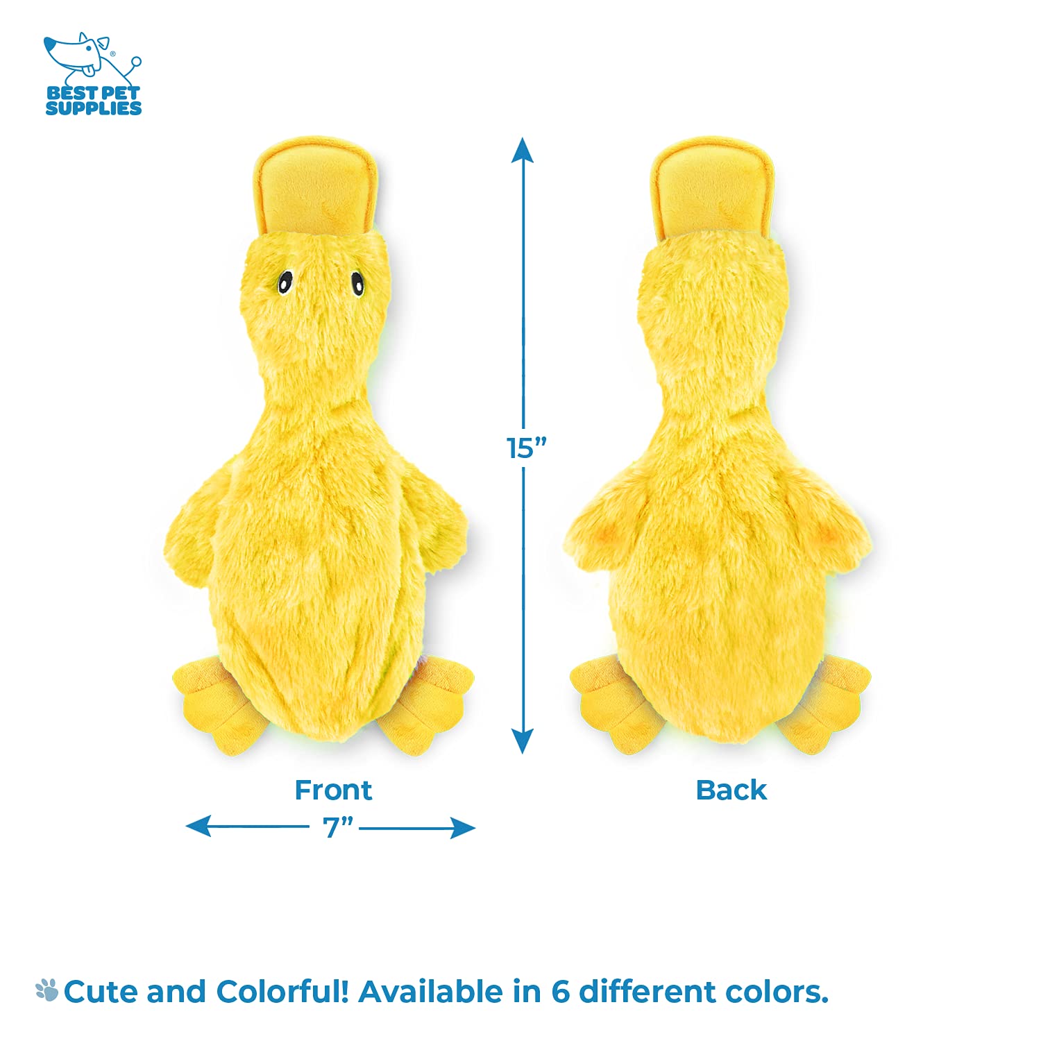 Best Pet Supplies emballage avec couleurs jaune violet turquoise et sélection