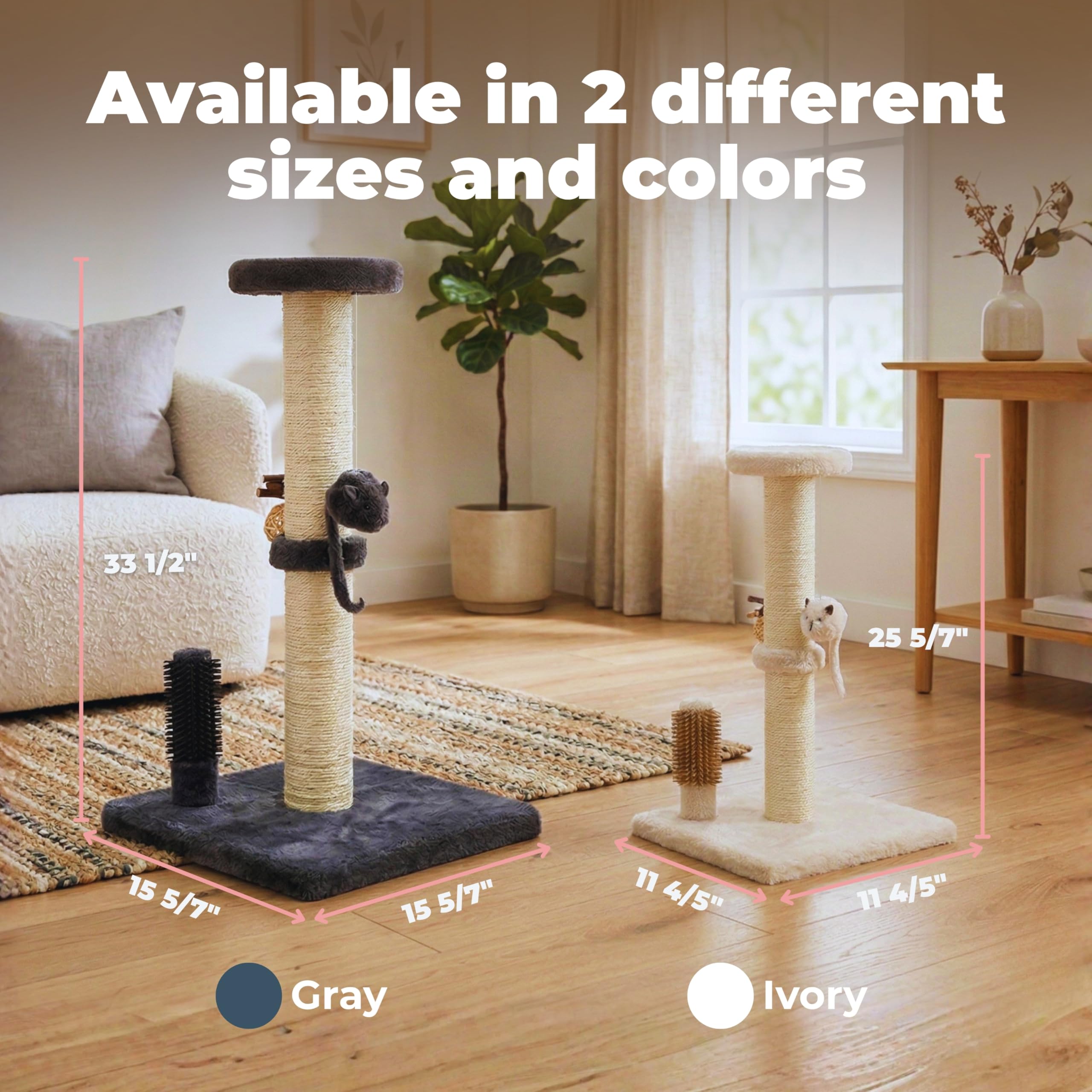 Best Pet Supplies Catify chat en action utilise le poteau pour s'étirer