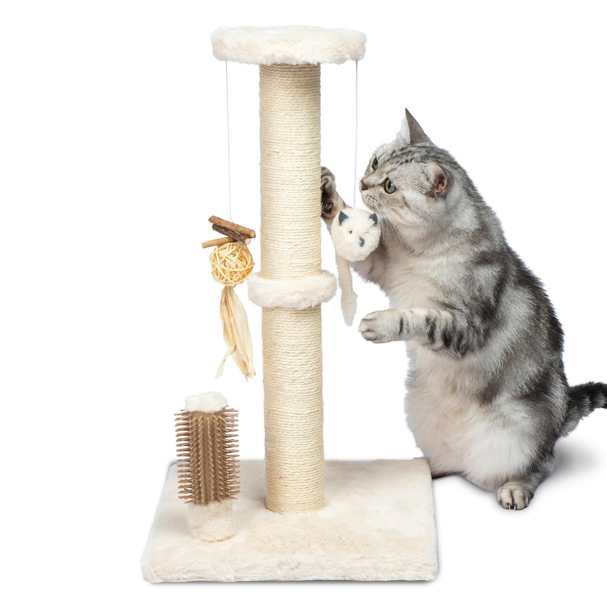 Best Pet Supplies Catify griffoir avant beige montrant stabilité et élégance