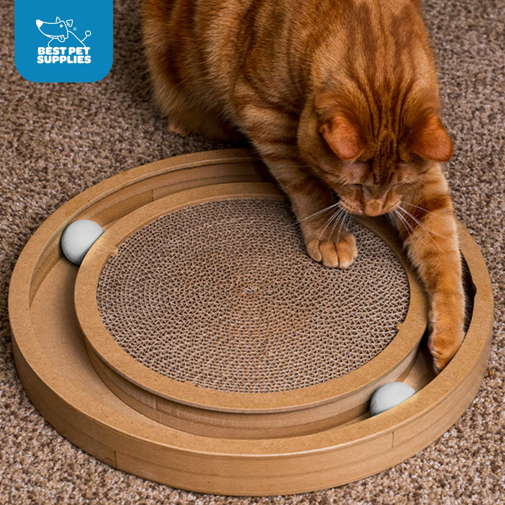 Best Pet Supplies Catify Spin n' Scratch comparaison taille pour installation facile