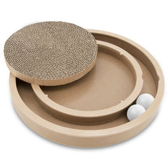 Best Pet Supplies Catify Spin n' Scratch gros plan sur carton ondulé double-face durable