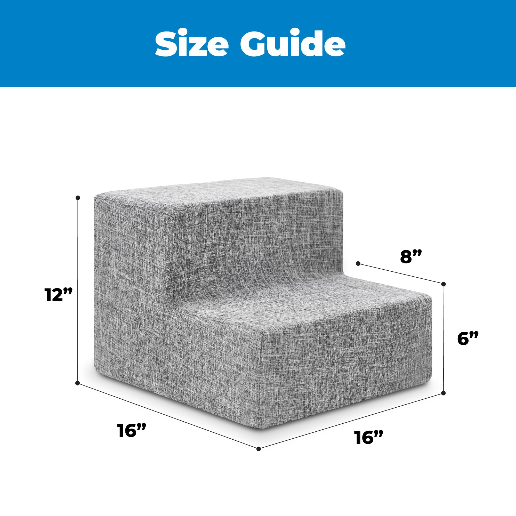 Best Pet Supplies comparaison de taille à côté d'un coussin, échelle pratique