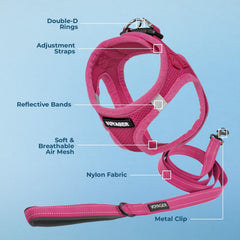 Best Pet Supplies harnais avec bandes réfléchissantes améliorant visibilité nocturne