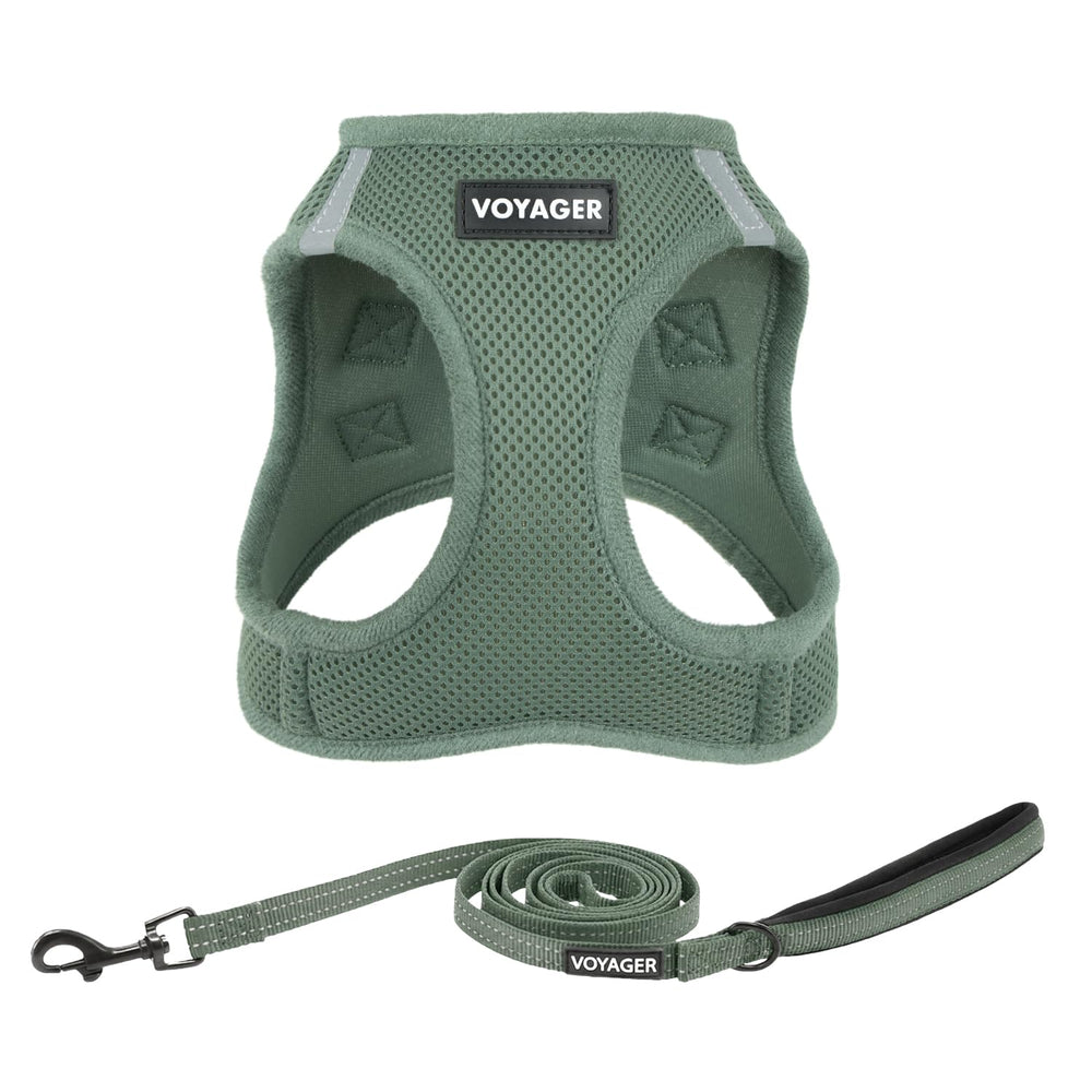 Best Pet Supplies harnais devant emballage montrant design et couleur moss green avantage confort