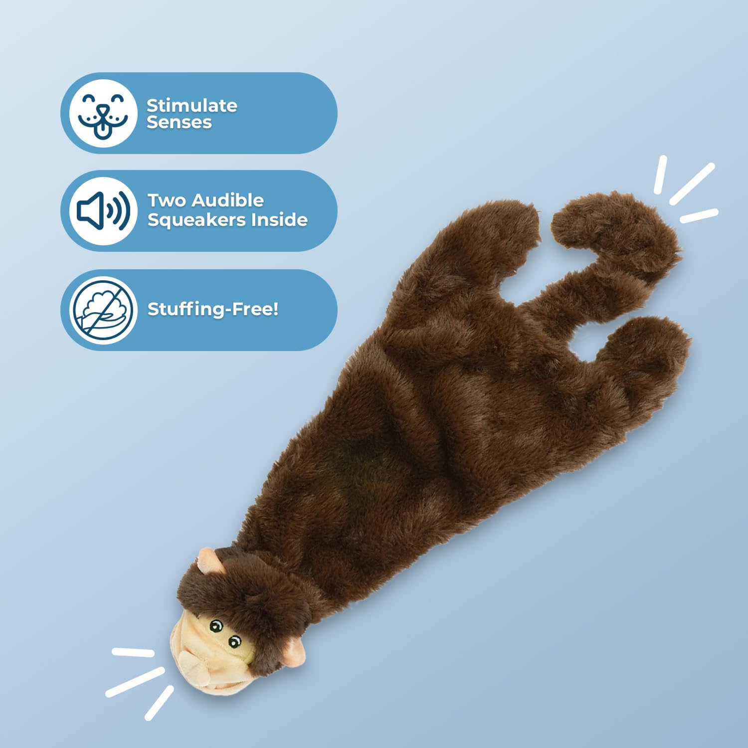 Best Pet Supplies profil du Monkey&Squirrel montrant la forme animale et prises de morsure sécurisées