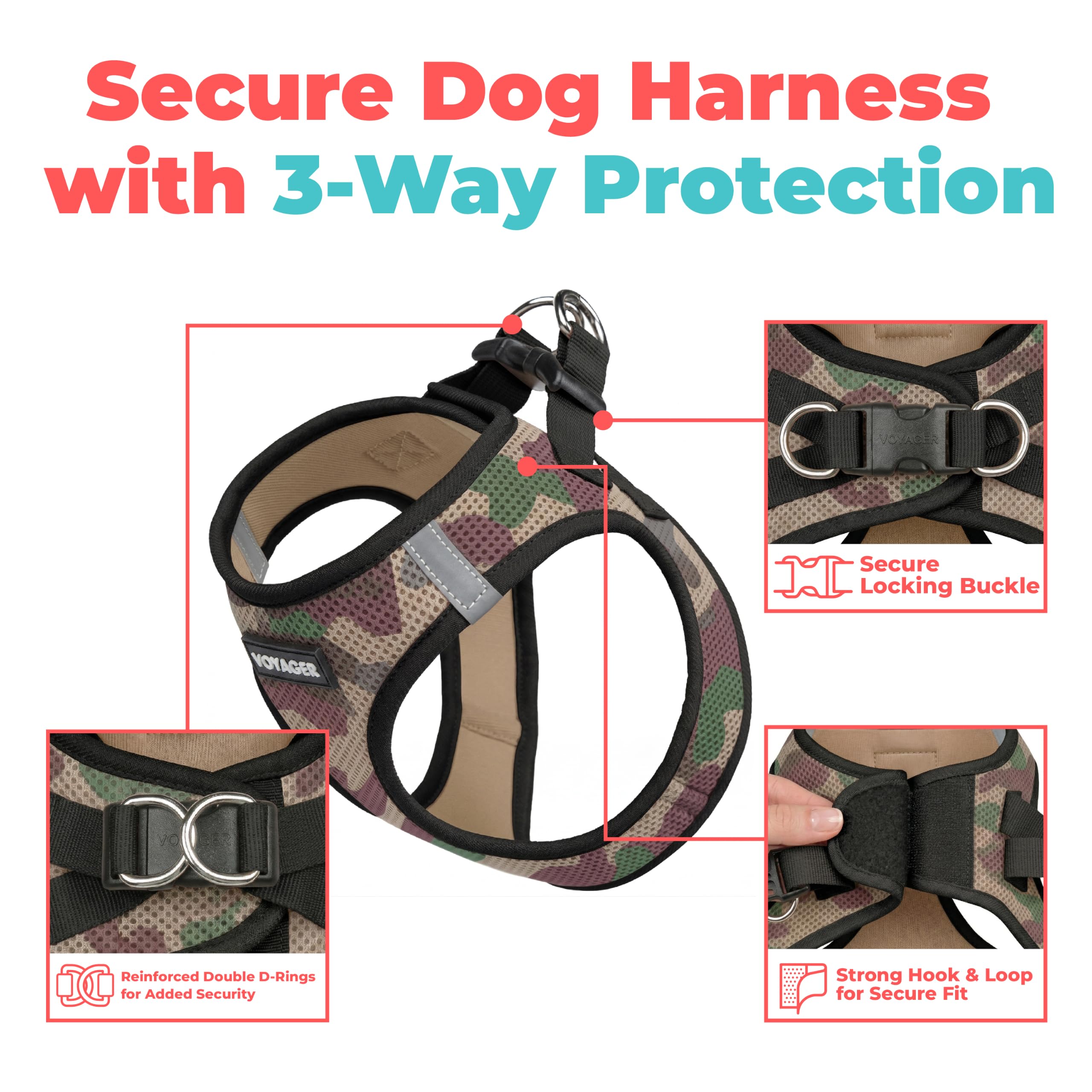 Best Pet Supplies maillage air mesh en gros plan, respirabilité pour promenades longues