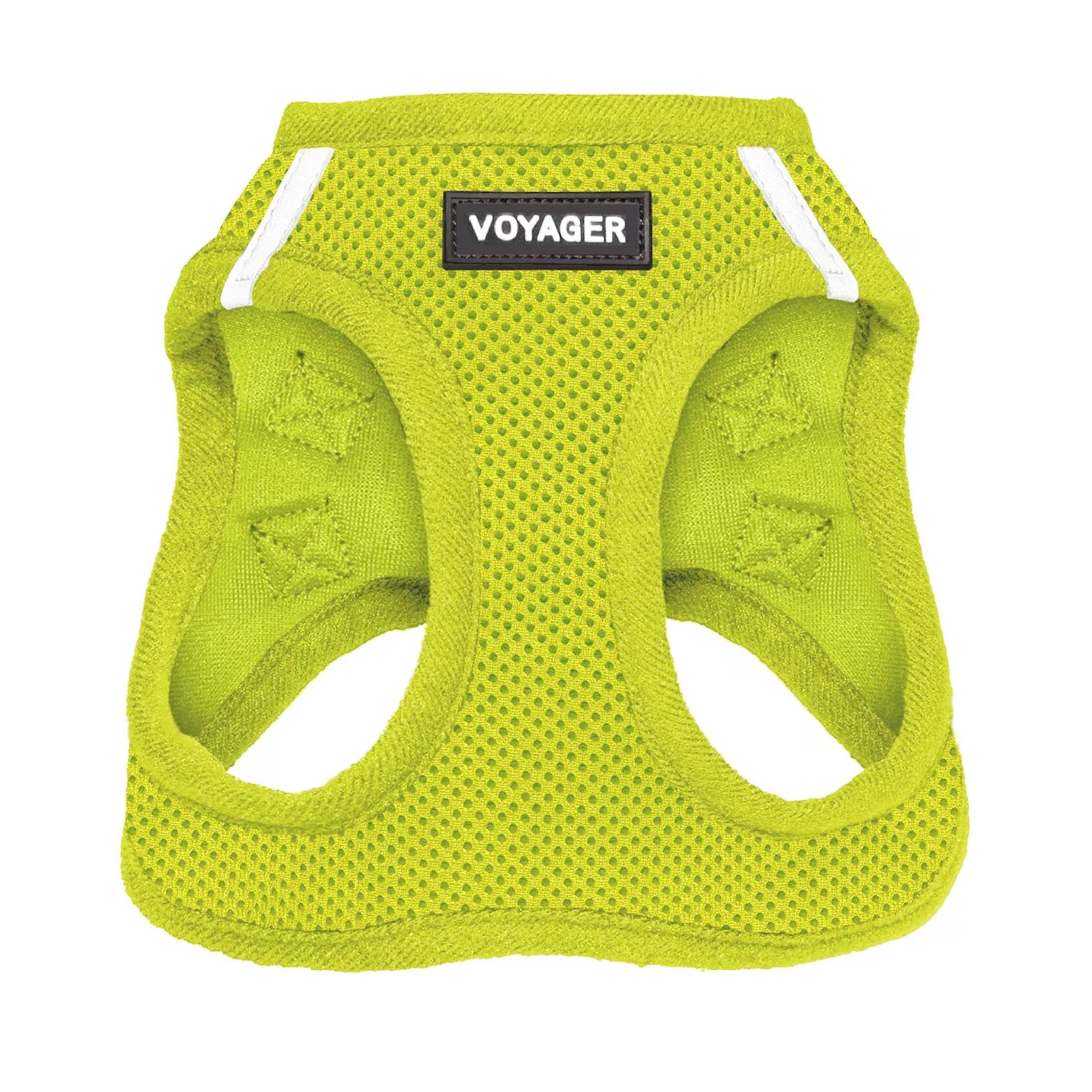 Best Pet Supplies harnais Voyager face avant lime green montrant coupe gilet confortable