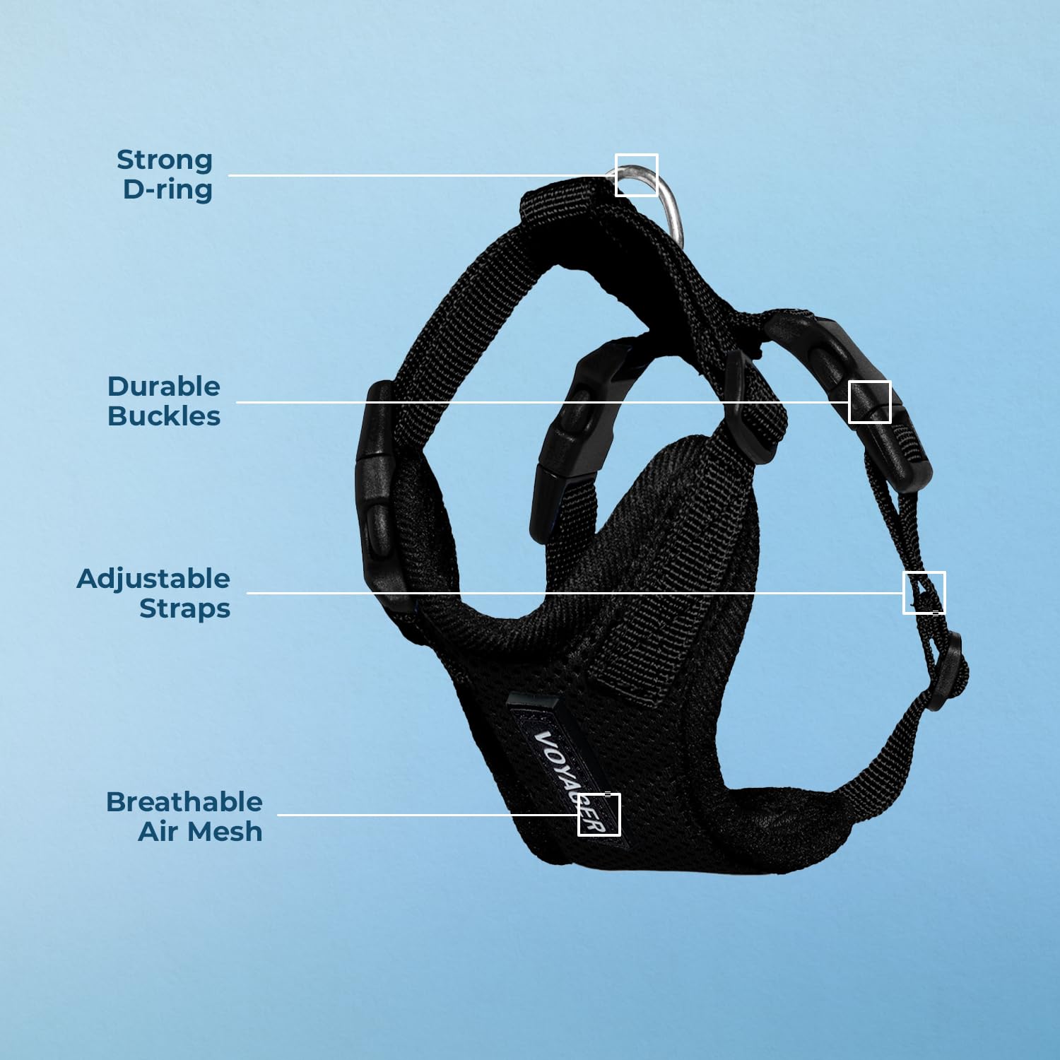 Best Pet Supplies attache D-ring solide pour fixation sûre de la laisse