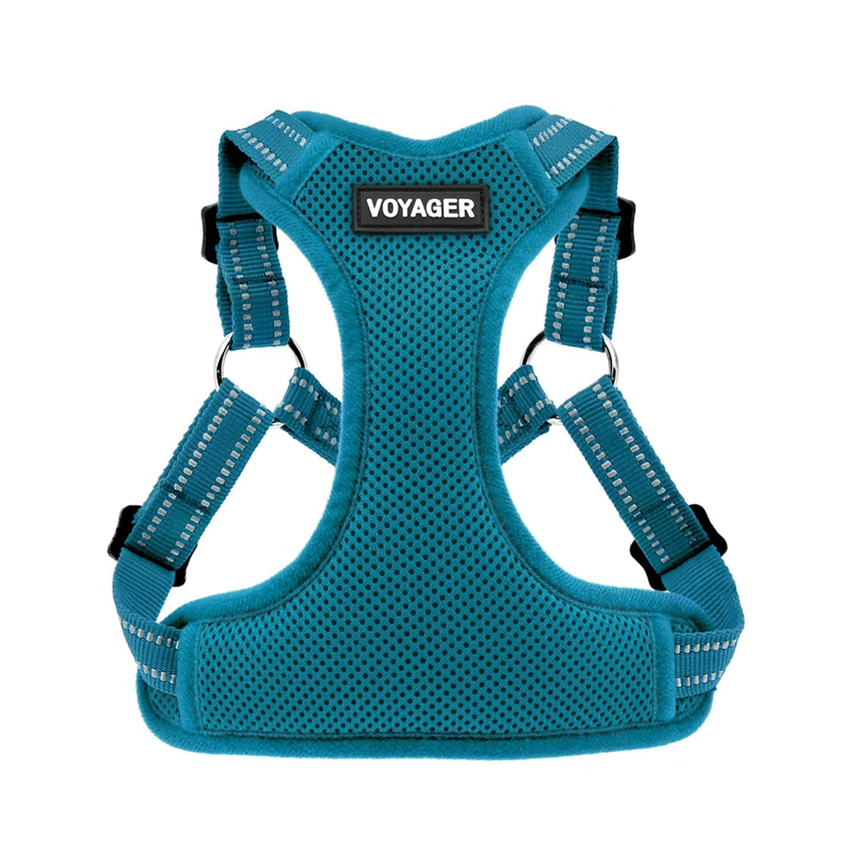 Best Pet Supplies harnais face avant montrant coupe turquoise et maintien confortable