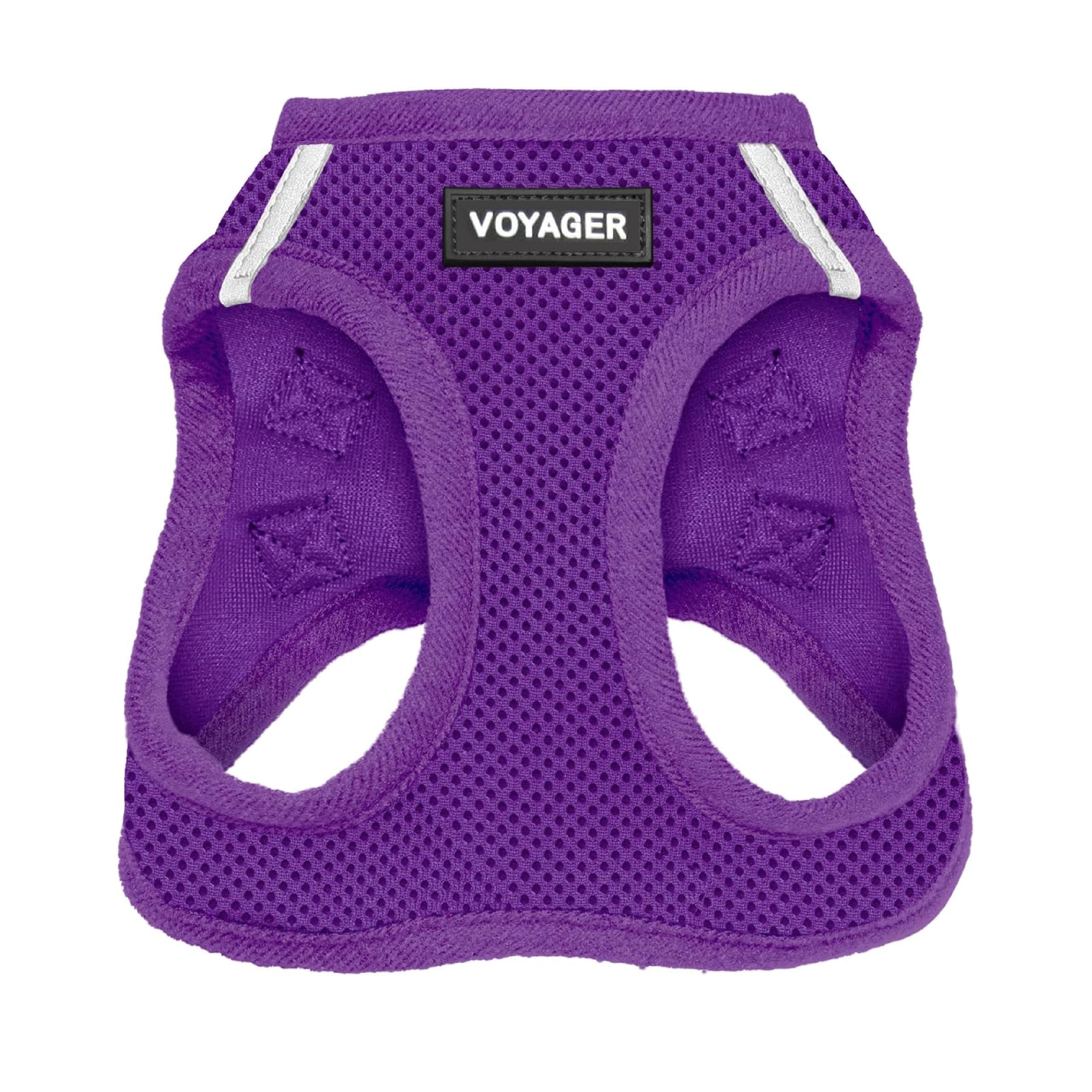 Best Pet Supplies harnais face avant violet montrant maintien confortable