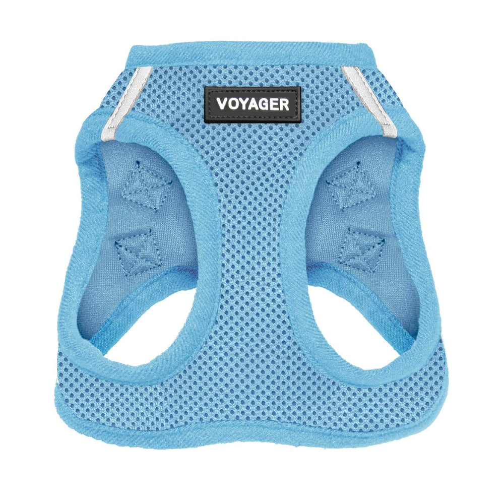 Best Pet Supplies harnais Voyager face avant montrant coupe confortable et couleur baby blue