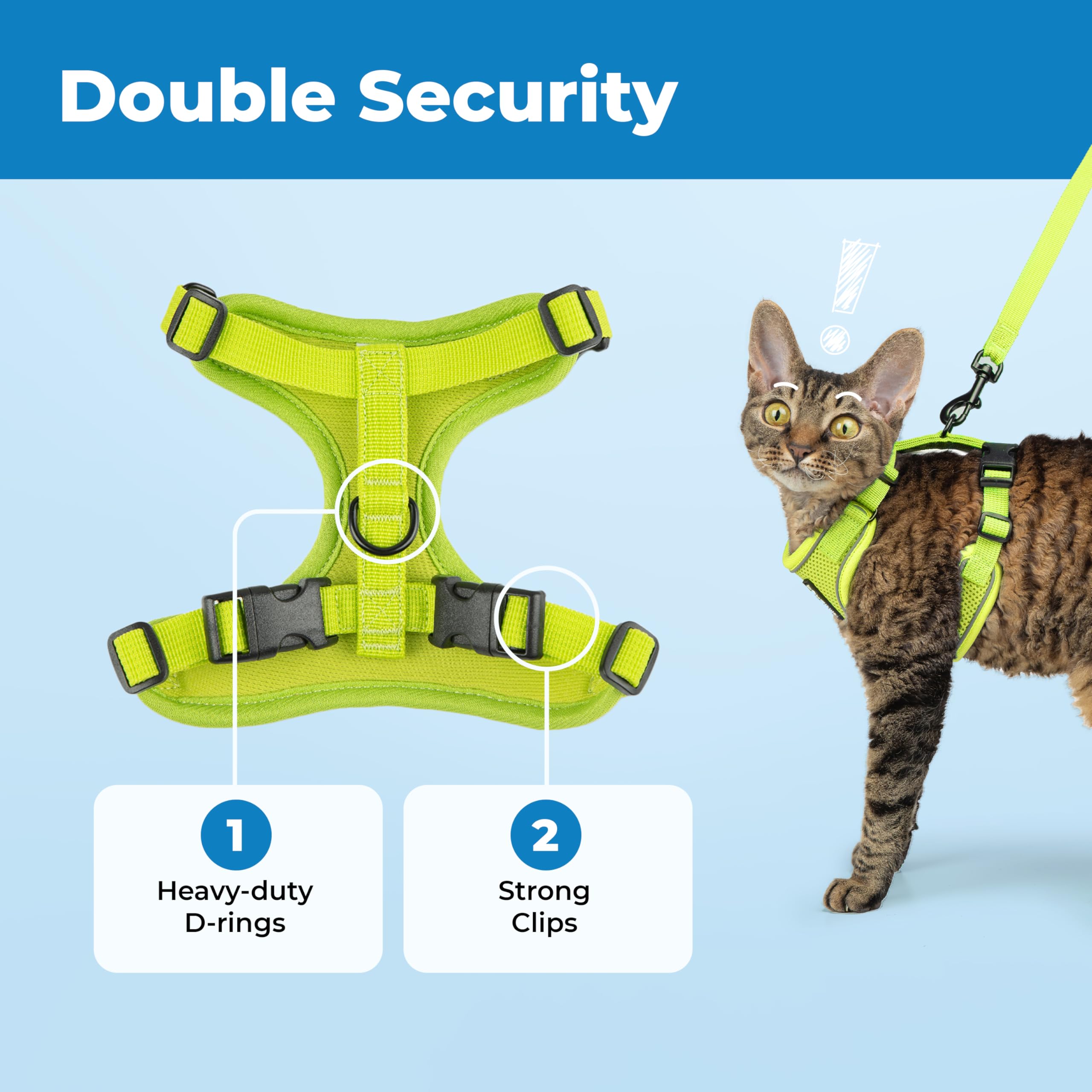 Best Pet Supplies laisse nylon et mousqueton solide pour promenades durables